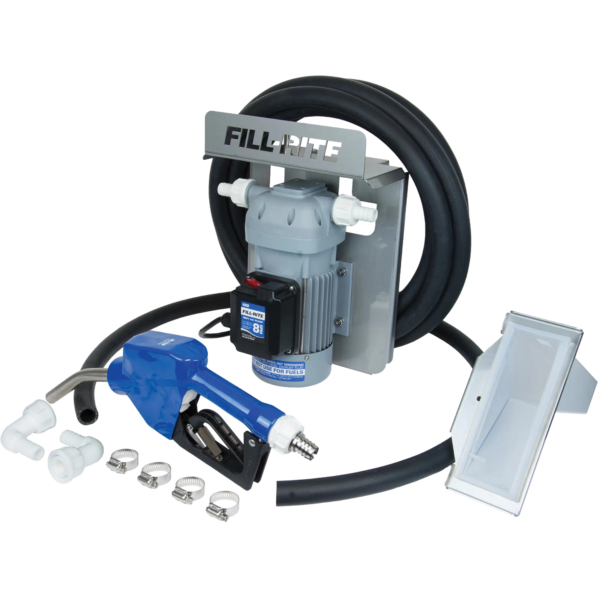 Pompe de transfert de fluide d'échappement diesel (DEF) 115 V CA avec support pour cuve GRV et pistolet