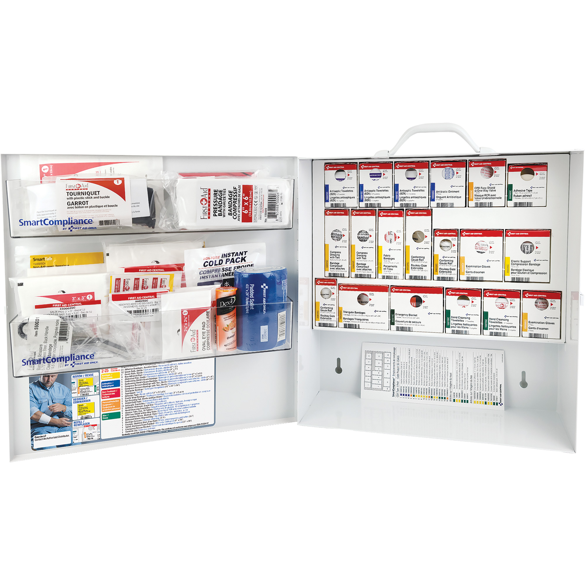 Armoire pour premiers soins SmartComplianceMD, Répond à la norme CSA Z1220-17 type 3 environnements à haut risque, Petit (2-25 travailleurs)