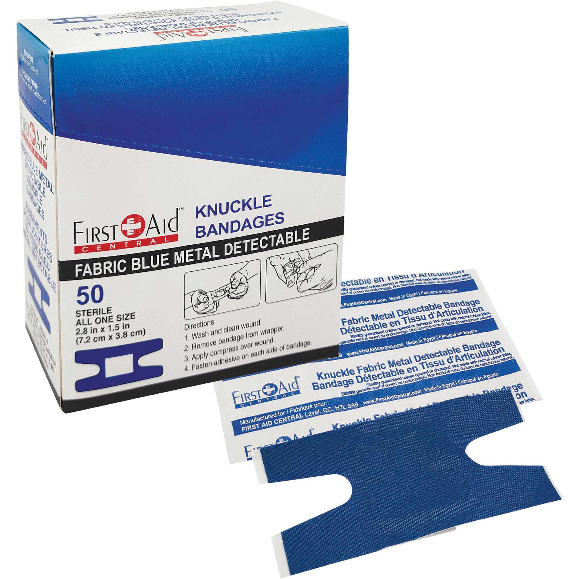 Bandages, Jointures, Tissu détectable, Non stérile