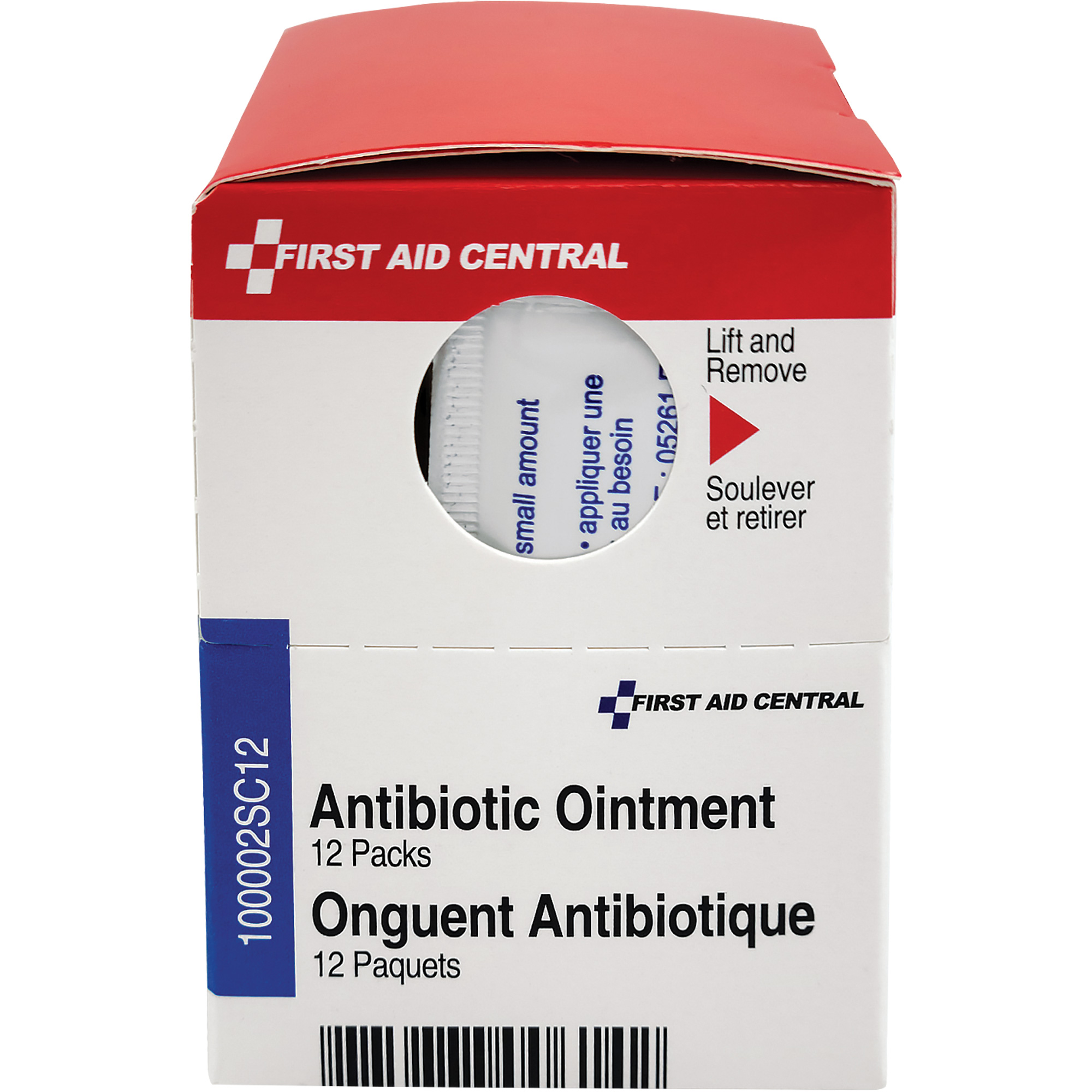 Recharge de traitement de premiers soins topique au zinc à bacitracine SmartComplianceMD, Onguent, Antibiotique