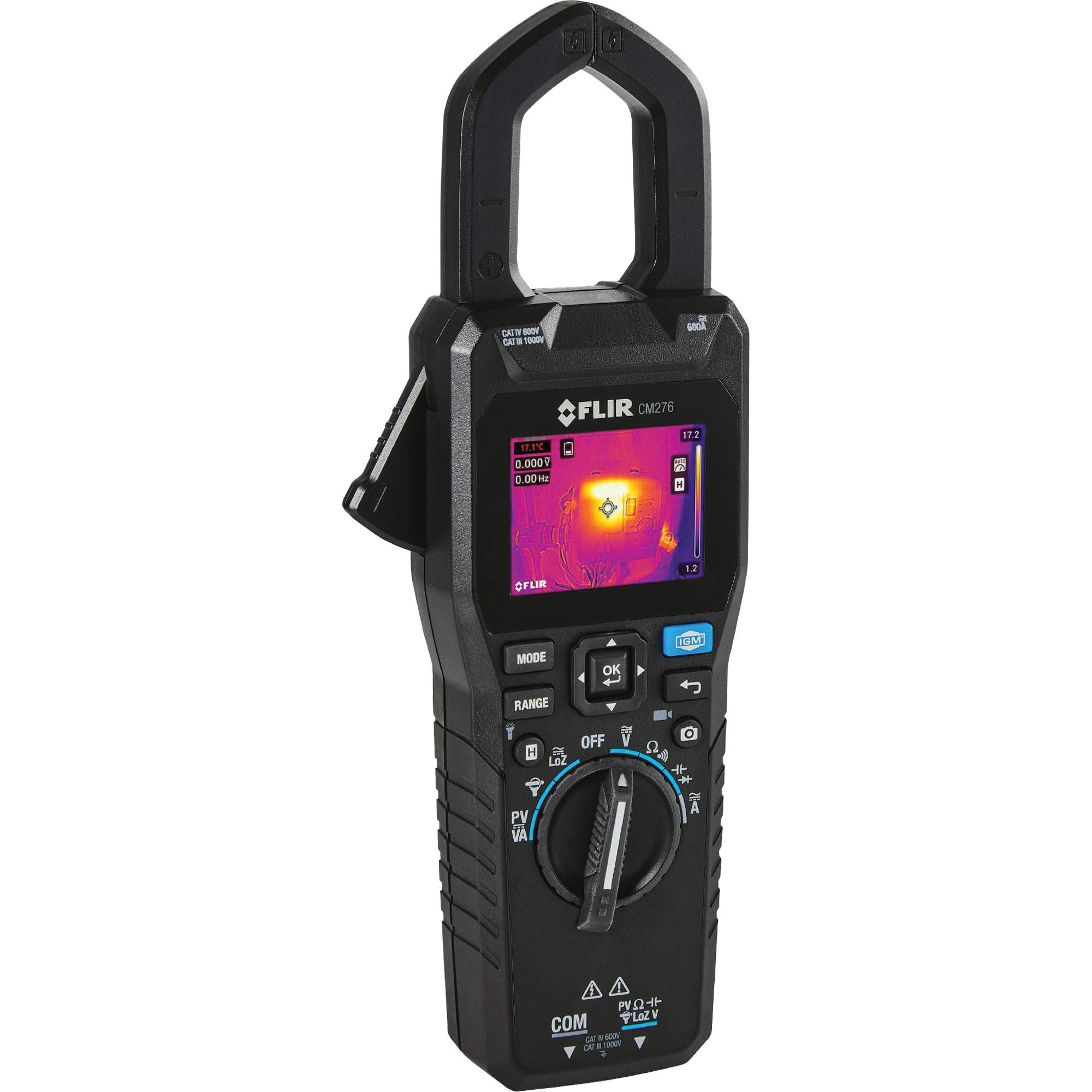 Caméra thermique et pince multimètre CM276 avec METERLiNKMD, 160 x 120 pixels, -10° - 300°C (14° - 572°F), 150 mK