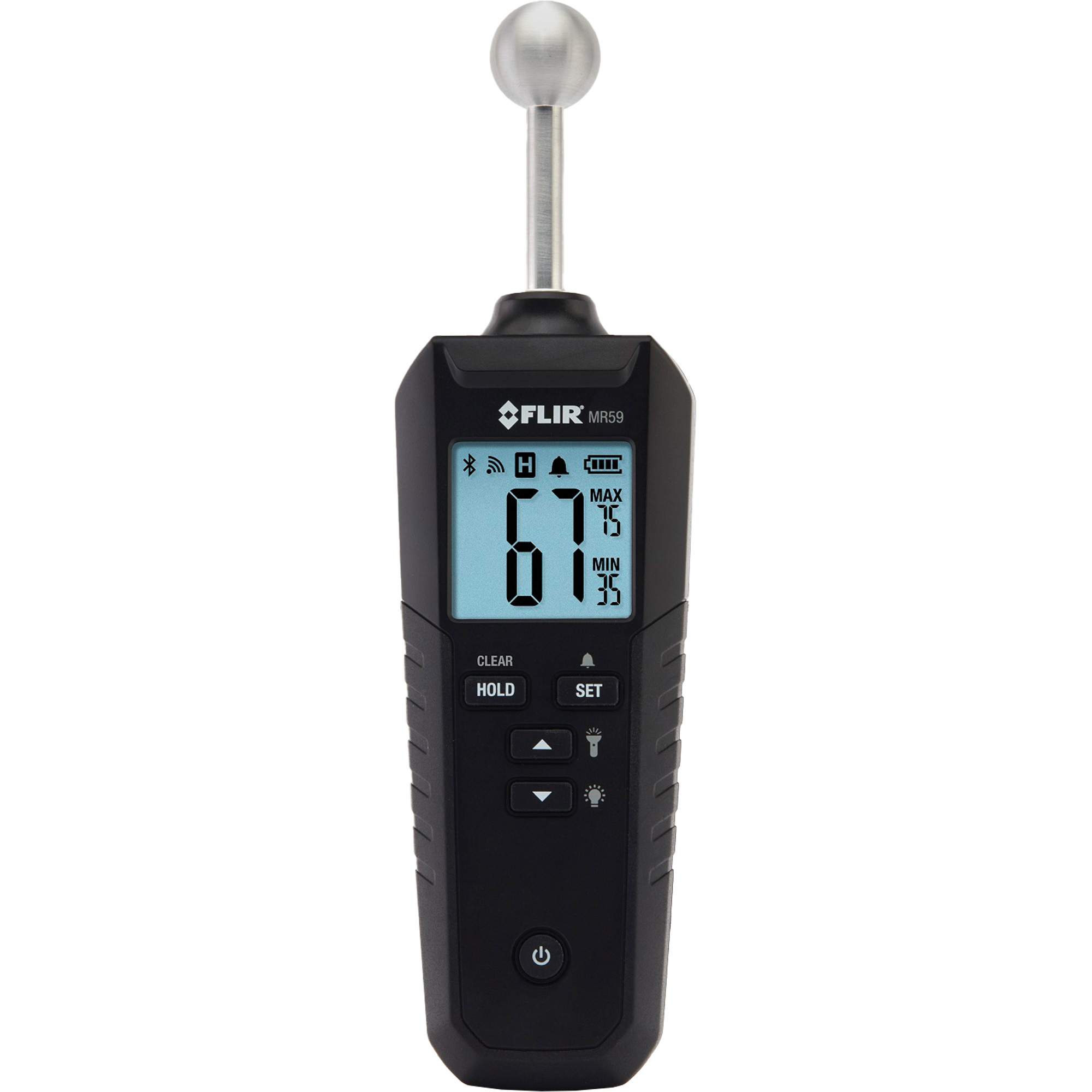 Humidimètre à sonde sphérique avec BluetoothMD MR59, Gamme d'humidité 0 - 100%