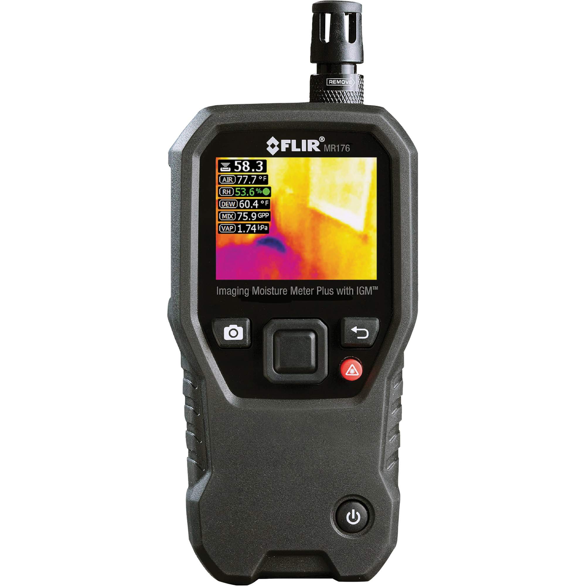 Humidimètre IGMMC avec hygromètre remplaçable, Gamme d'humidité 7 - 30%, Gamme de température -22°- 122° F ( -30° - 50° C )