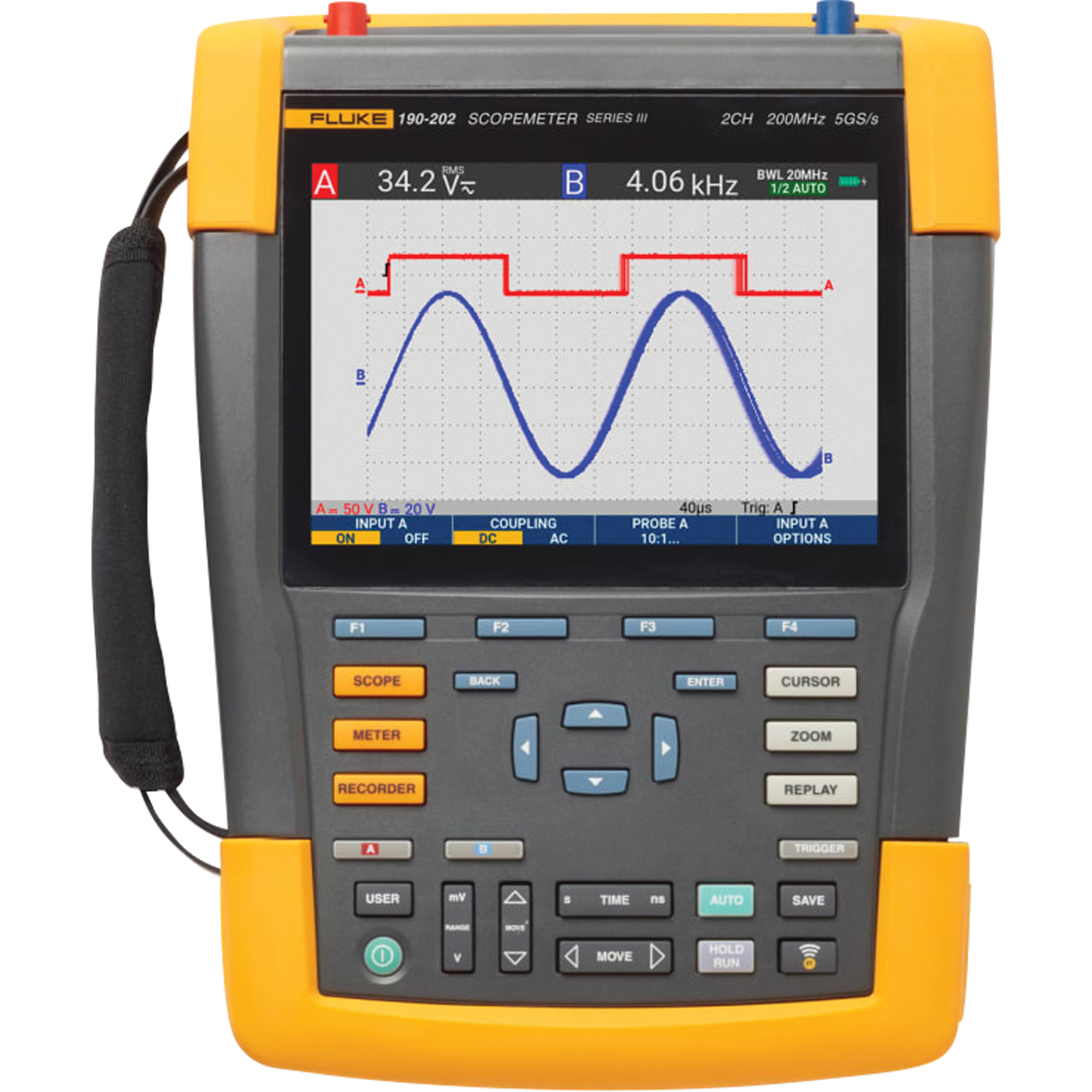 Oscilloscope ScopeMeter avec écran couleur