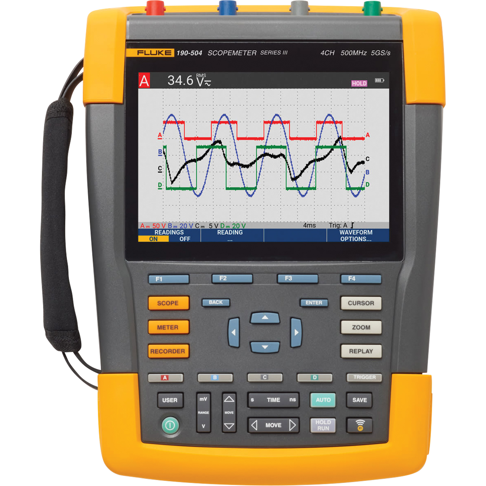 Oscilloscope ScopeMeter avec écran couleur