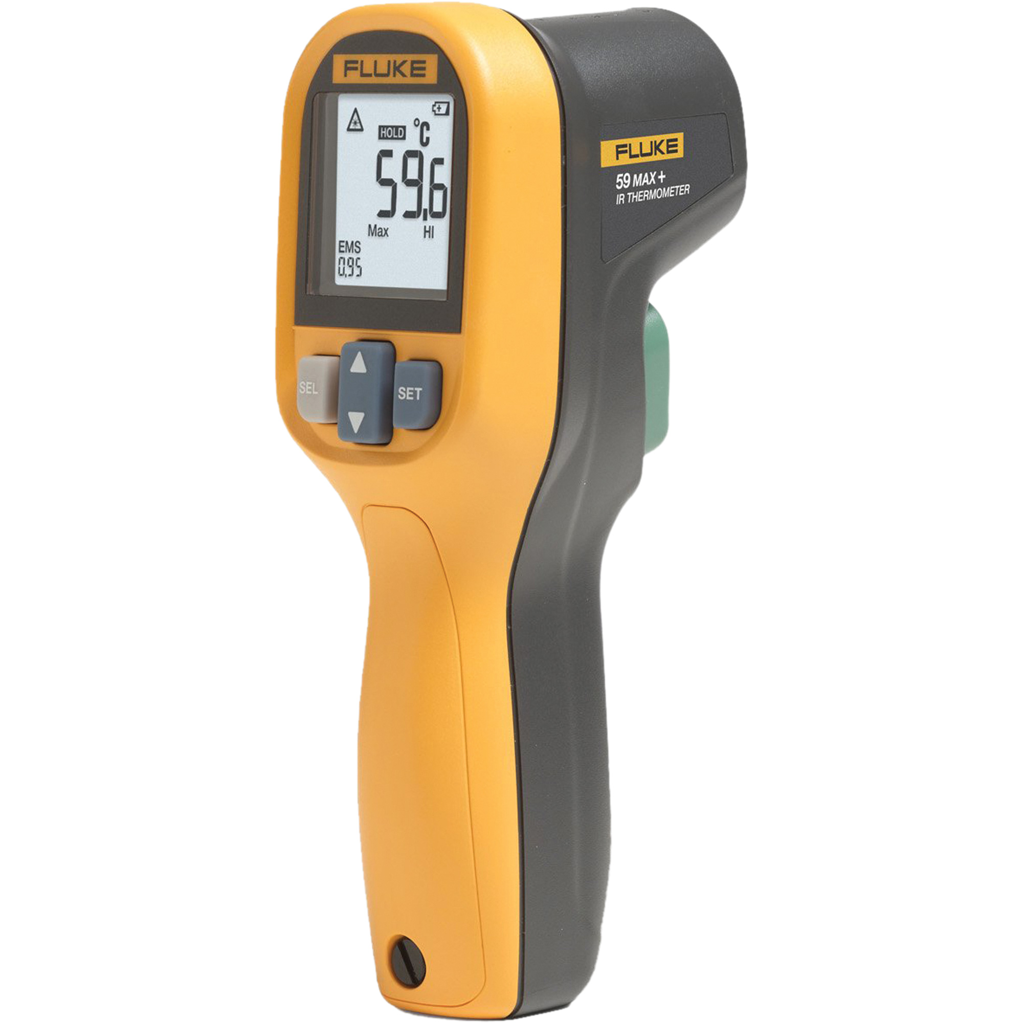 Thermomètre infrarouge 59 Max+, -22°- 932° F ( -30° - 500° C ), 10:1, Émissivité Ajustable