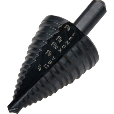 Foret étagé no 12, 7/8" - 1-3/8", Incréments de 3/8", Acier rapide