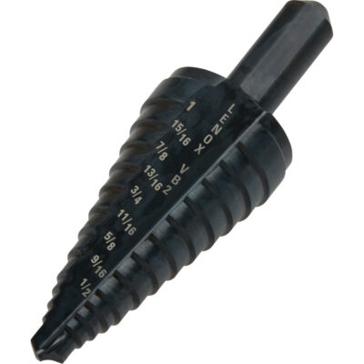 Foret étagé no 2, 1/8" - 1", Incréments de 1/16", Acier rapide