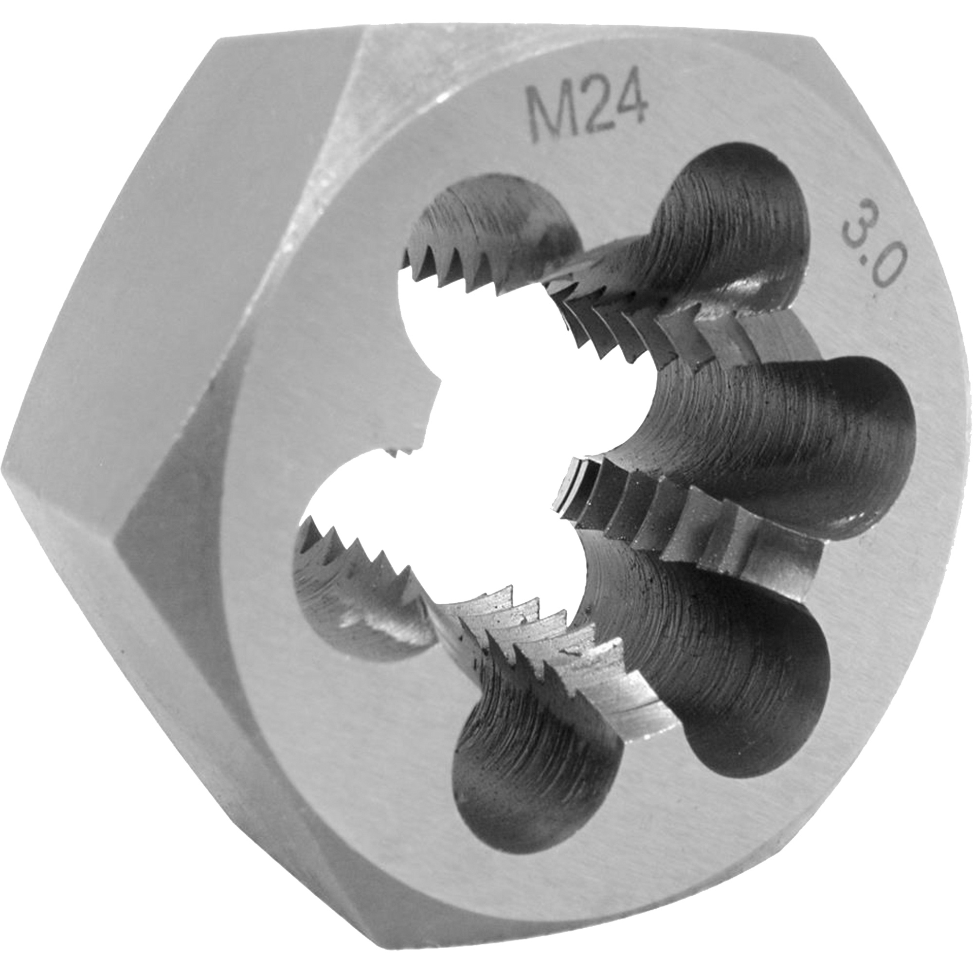 Fraise hexagonale métrique, dia. 1", Filet de 12 mm-1.25, Acier allié