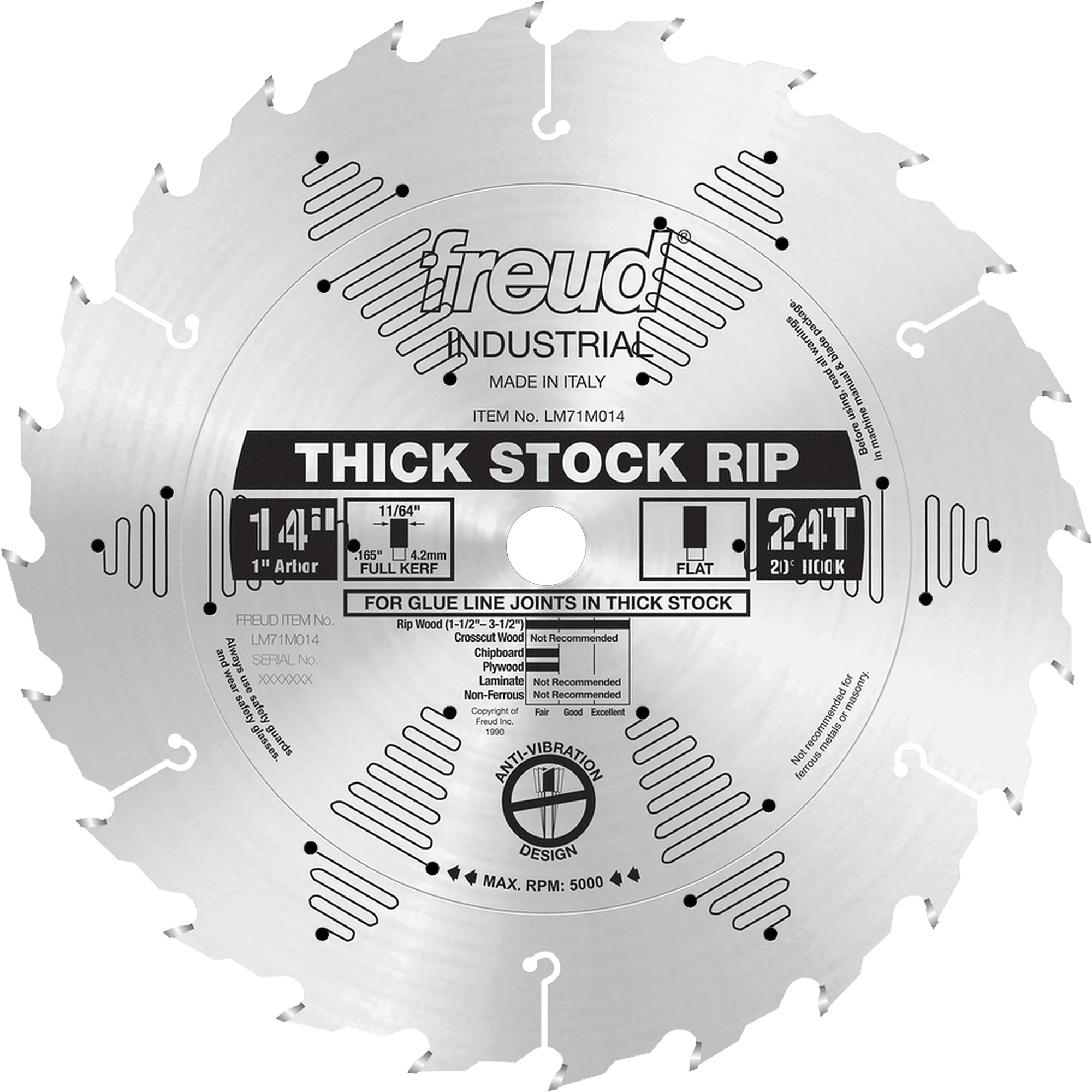 Lames de scie industrielle - refente, 14", 24 dents, Pour Bois