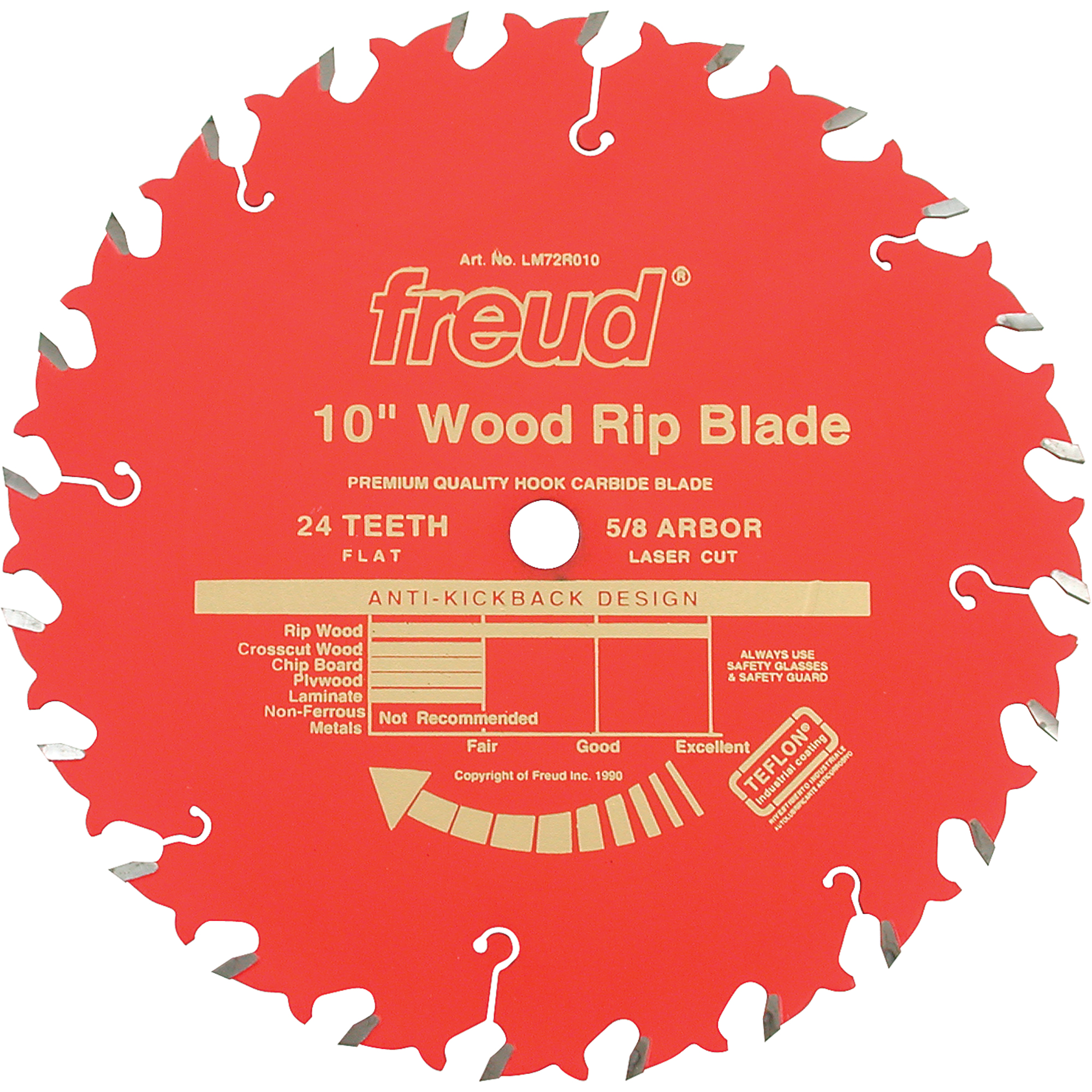 Lames de scie industrielle TCS coupe de refente, 10", 24 dents, Pour Bois