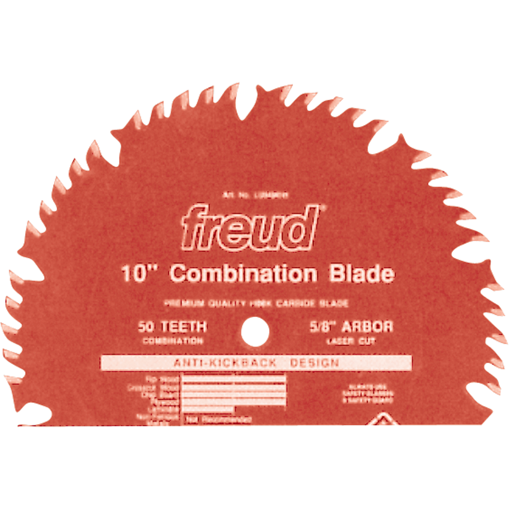 Lames de scie industrielle TCS d'usage général, 10", 50 dents, Pour Bois