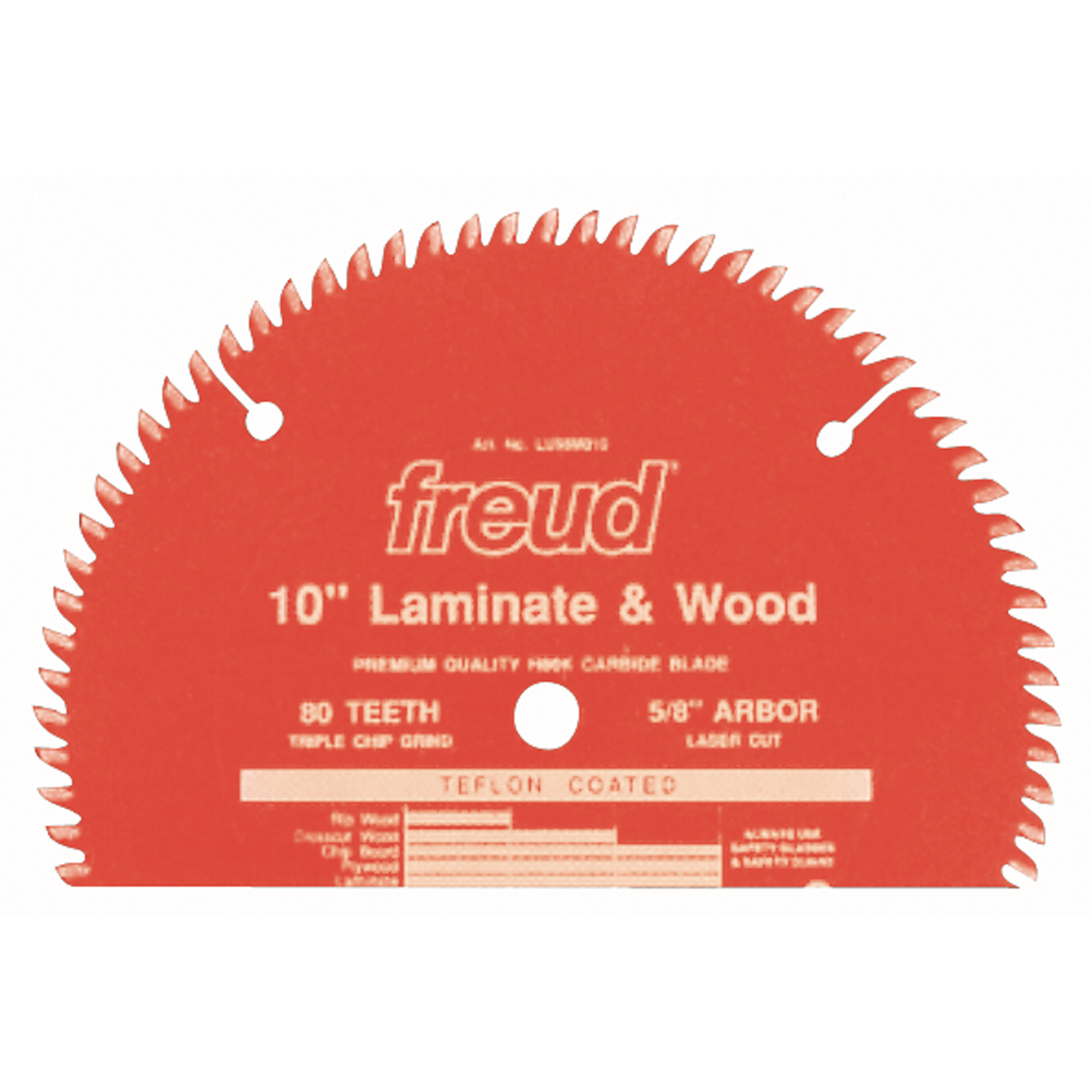 Lames de scie industrielle TCS pour panneaux de particules, 10", 80 dents, Pour Stratifié