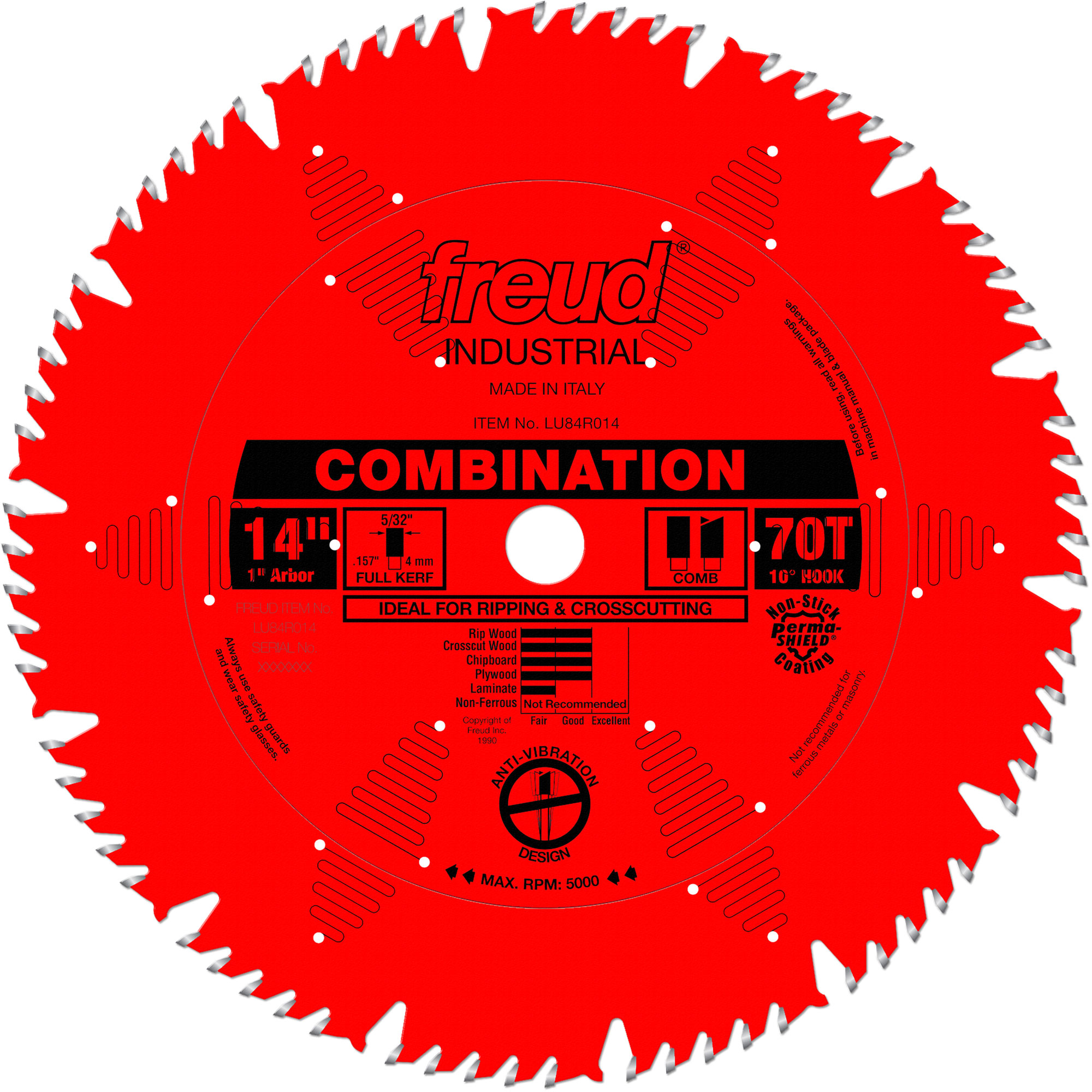 Lames de scie industrielle TCS - usage général, 14", 70 dents, Pour Bois