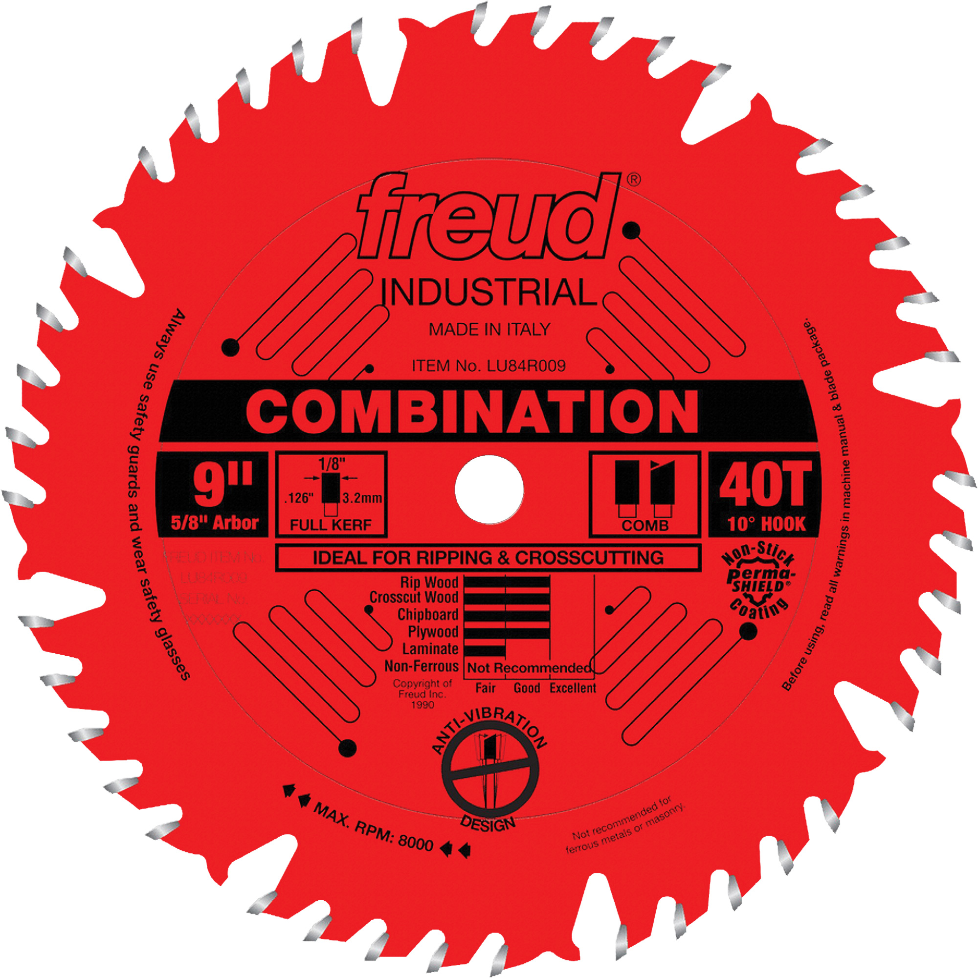 Lames de scie industrielle TCS - usage général, 9", 40 dents, Pour Bois