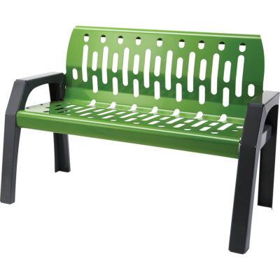 Bancs Stream, Acier, 48" lo x 48" la x 34" h, Vert