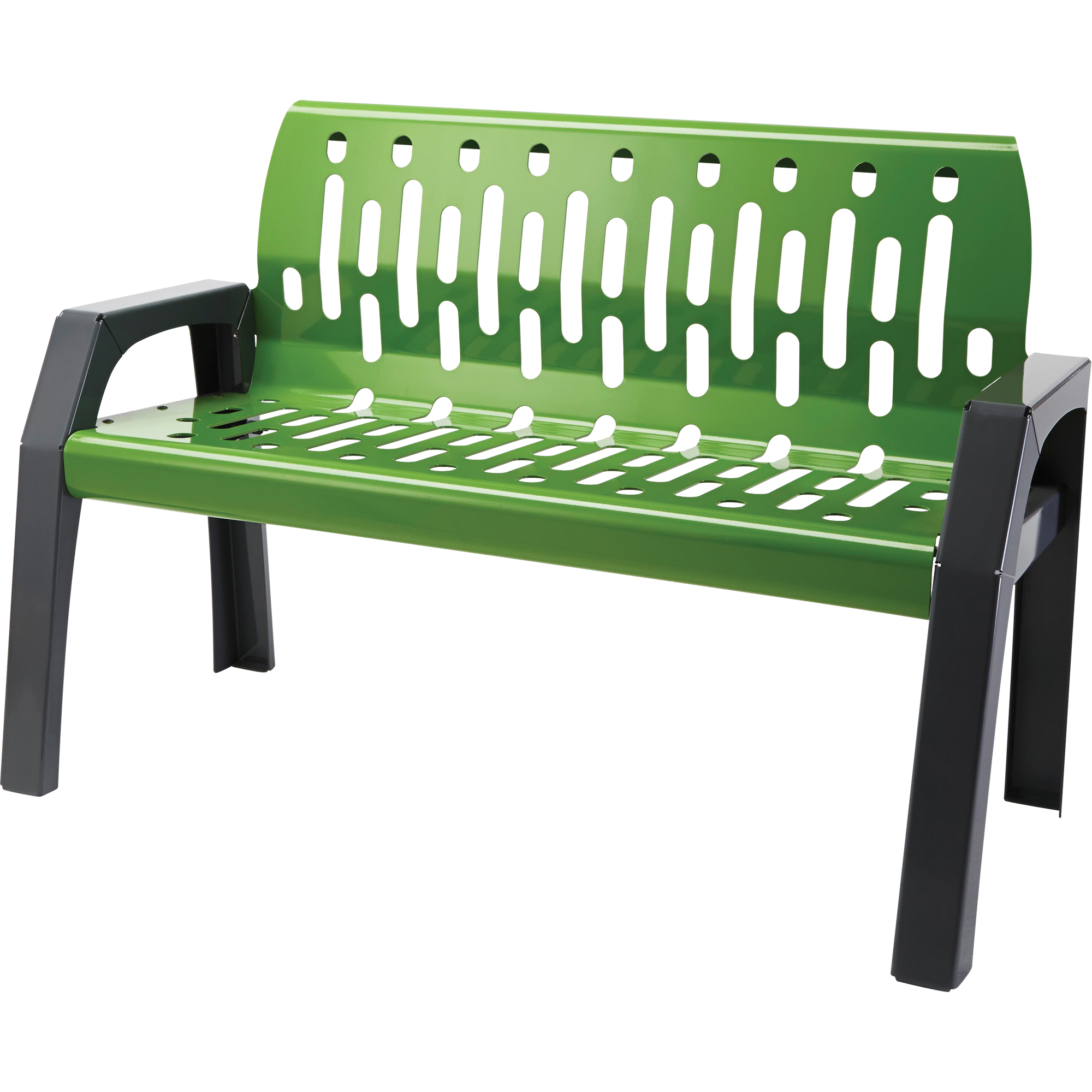 Bancs Stream, Acier, 48" lo x 48" la x 34" h, Vert