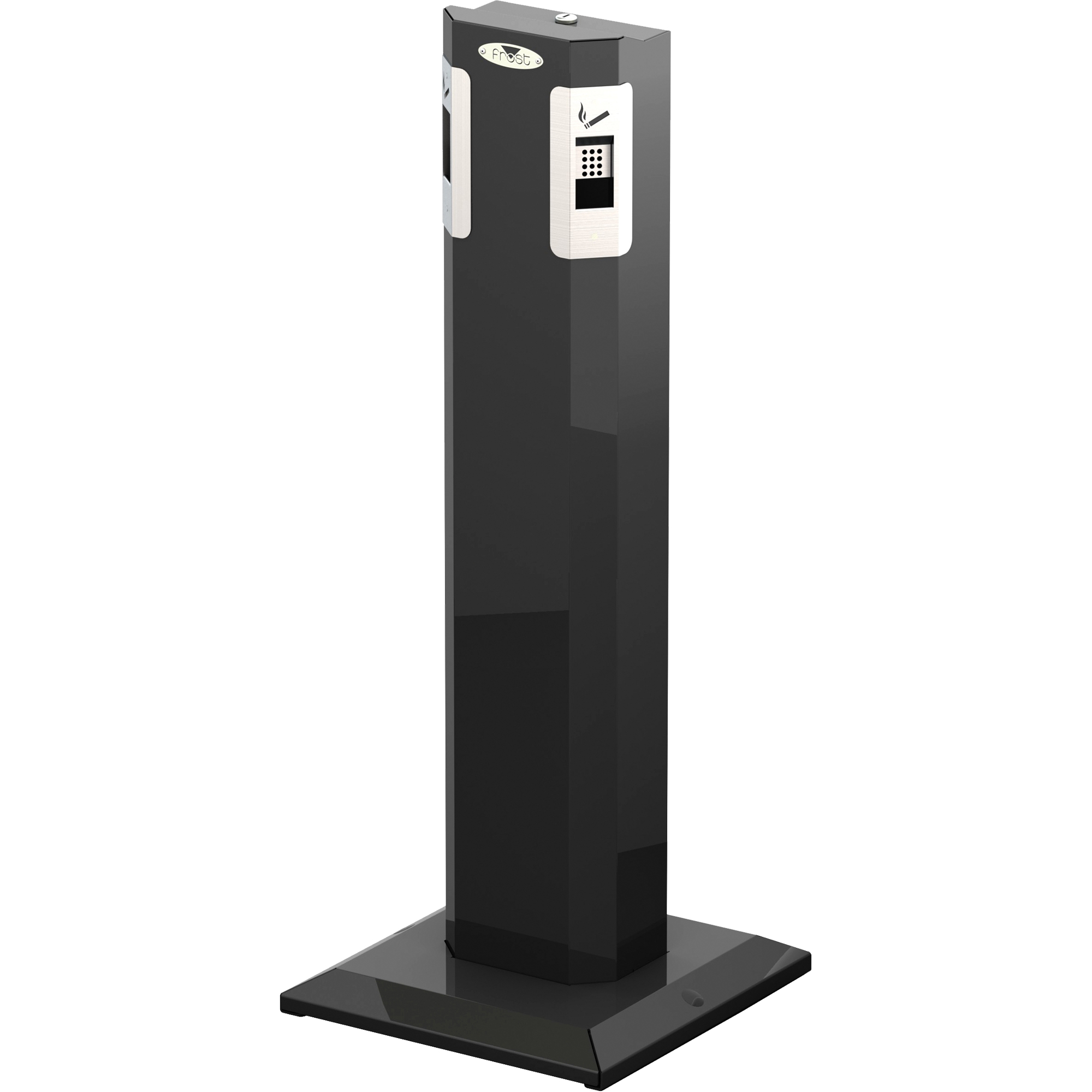 Cendrier sur socle, Sur pied, Métal, Capacité 1,6 gal. US, Hauteur 41-1/2"