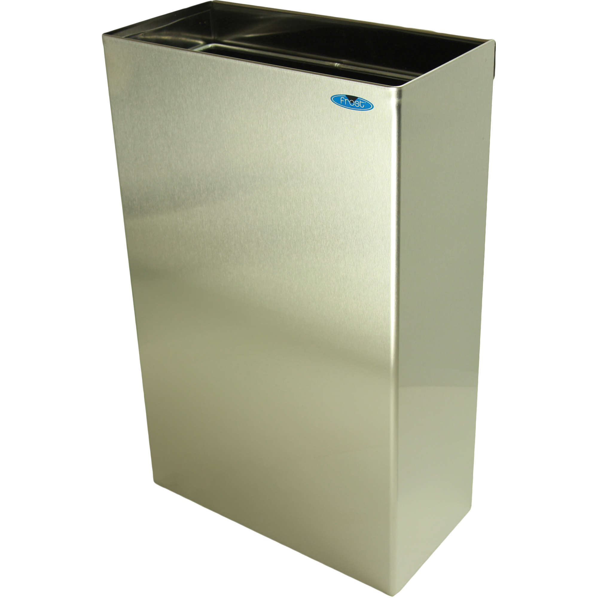 Contenants à déchets muraux, Acier inoxydable, 11 gal. US