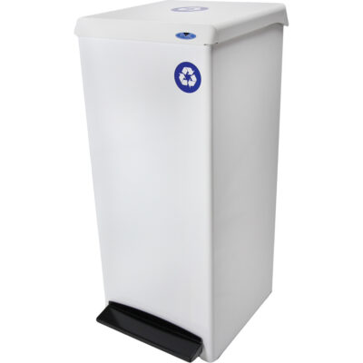 Poubelle à commande au pied, Acier, 25 gal. US