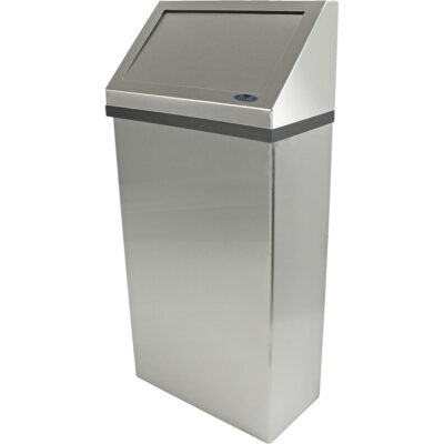 Poubelle murale, Acier inoxydable, 13,2 gal. US