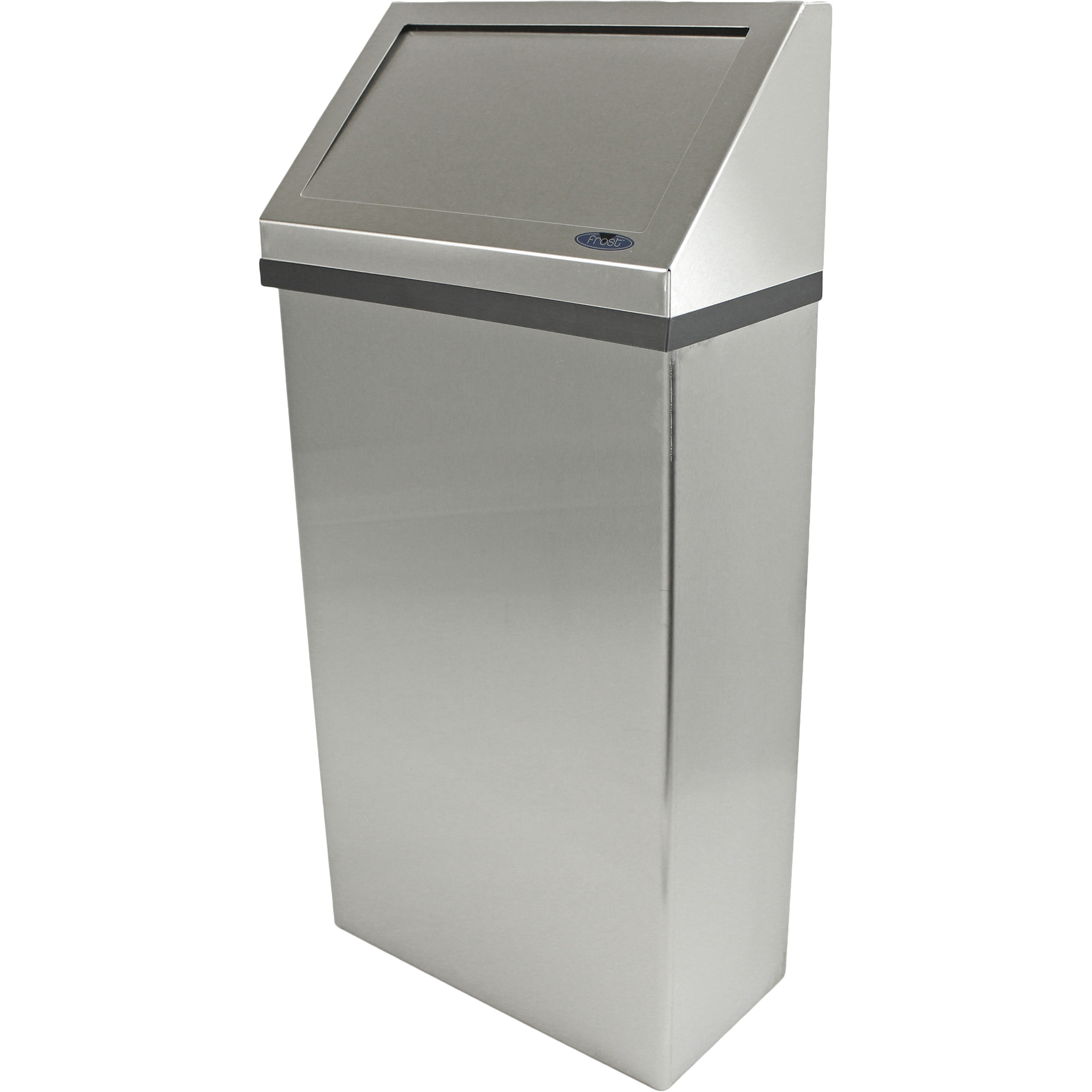 Poubelle murale, Acier inoxydable, 13,2 gal. US