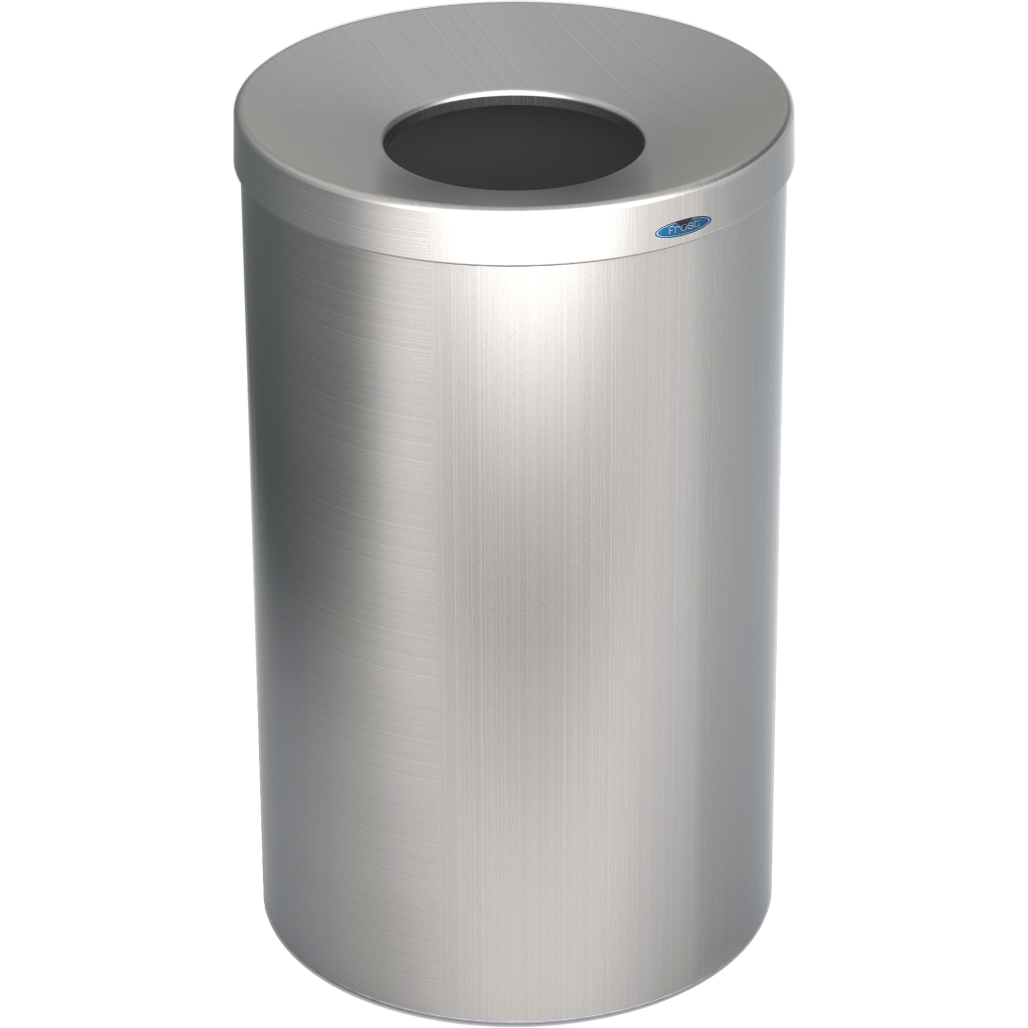 Récipient à déchets pour halls, Acier inoxydable, 33 gal. US