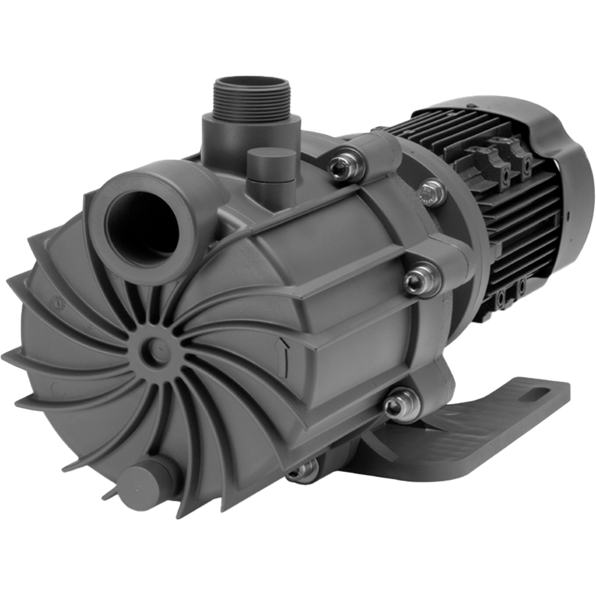Pompe à entraînement magnétique autoamorçante, partie hydraulique humide avec bague en carbone