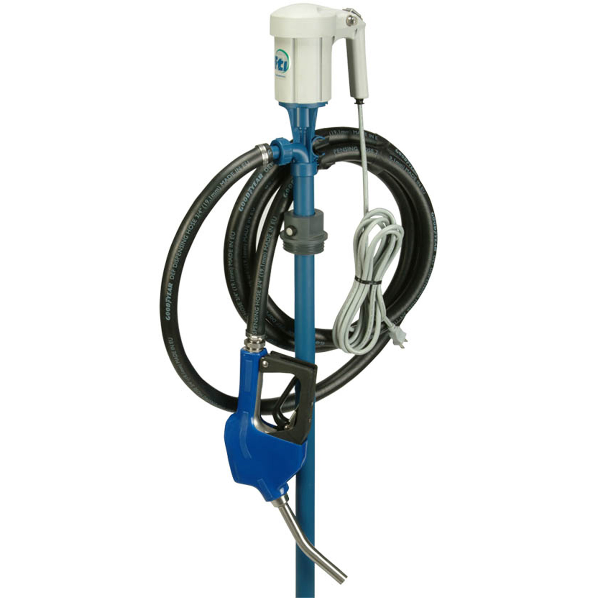 Trousse de pompe pour baril EFP-40 avec moteur S1 avec accessoires pour fluide d’échappement diesel (DEF), Polypropylène/Acier inoxydable