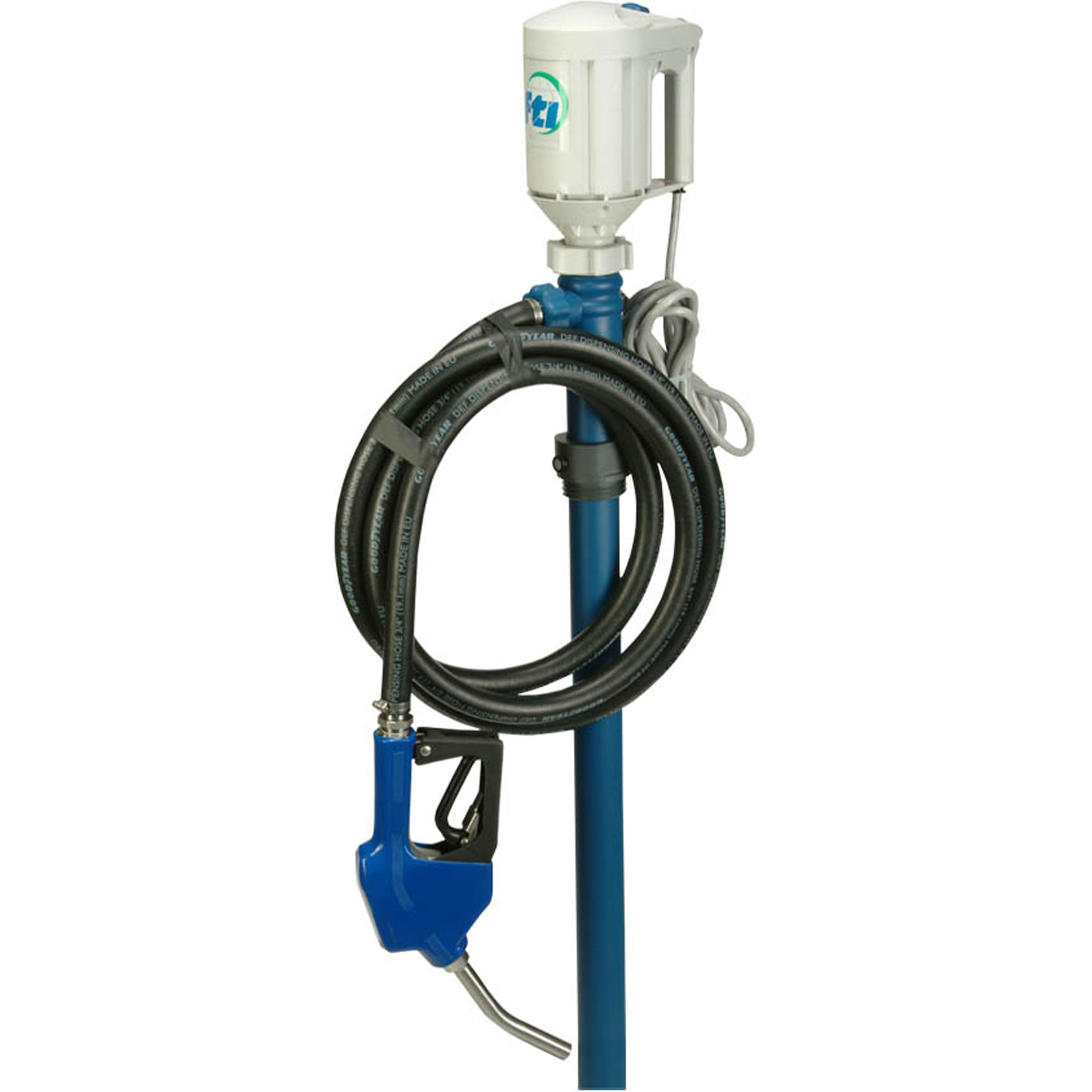 Trousse de pompe pour baril PFM-40 avec moteur M3V avec accessoires pour fluide d’échappement diesel (DEF), Polypropylène/PVDF/Acier inoxydable