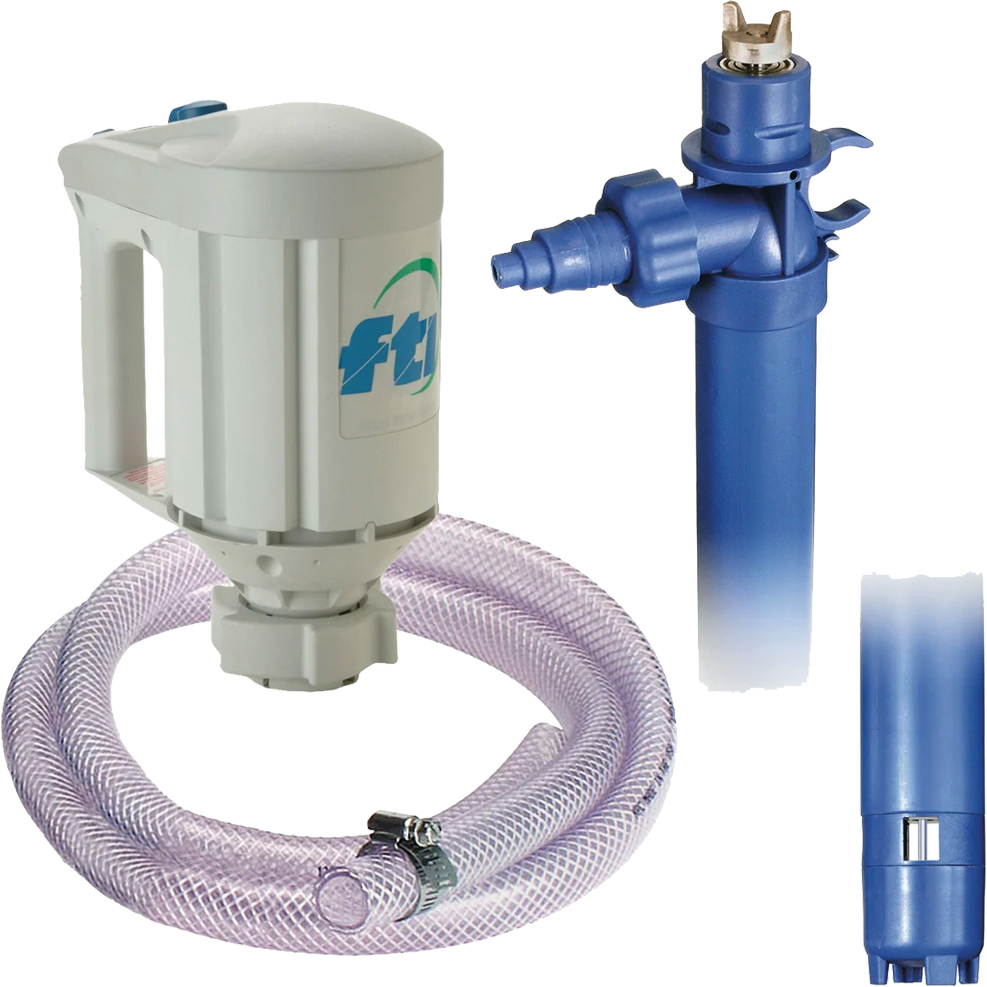 Trousse de pompe pour baril PFM-40 avec moteur M3V, Polypropylène/PVDF/Acier inoxydable