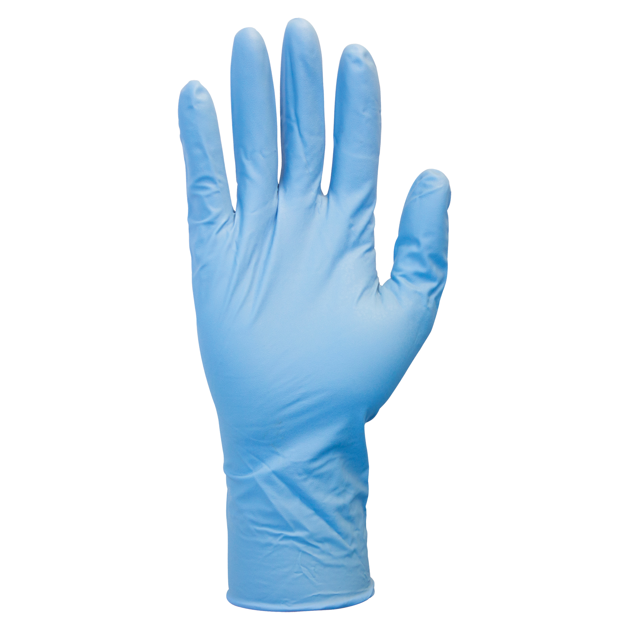 Gants jetables, Moyen, Nitrile, 8 mils, Sans poudre, Bleu