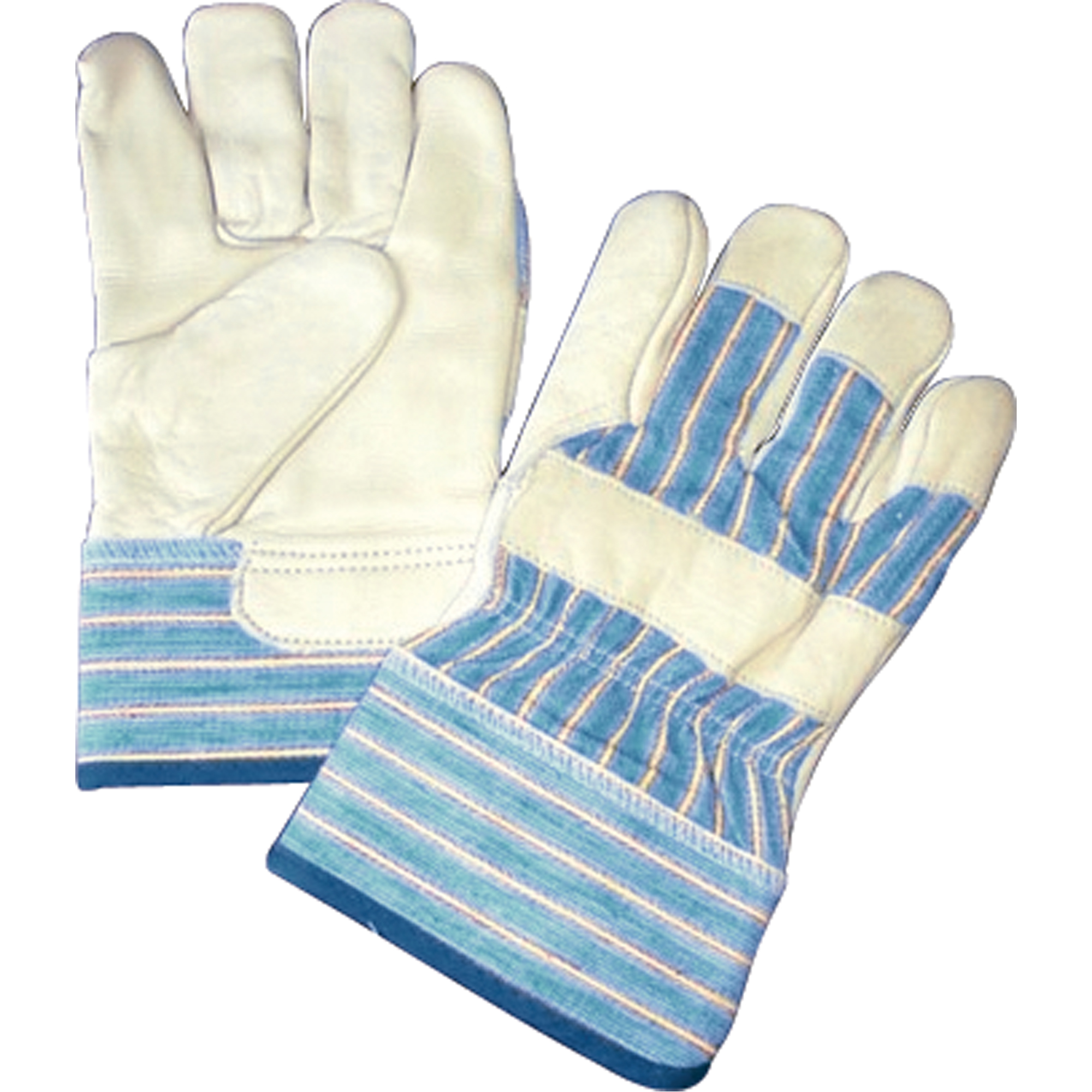 Gants doublés, Taille unique, Paume en Cuir fleur de vache, Doublure en Molleton de coton
