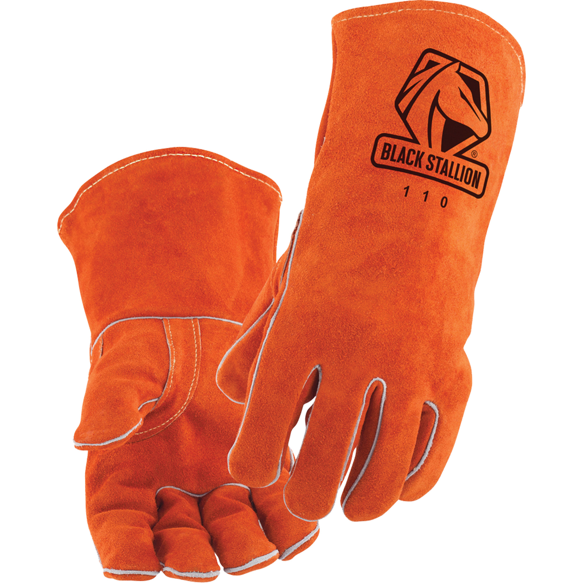 Gants Select Stick en cuir d'épaule, Cuir de vache refendu, Taille Moyen