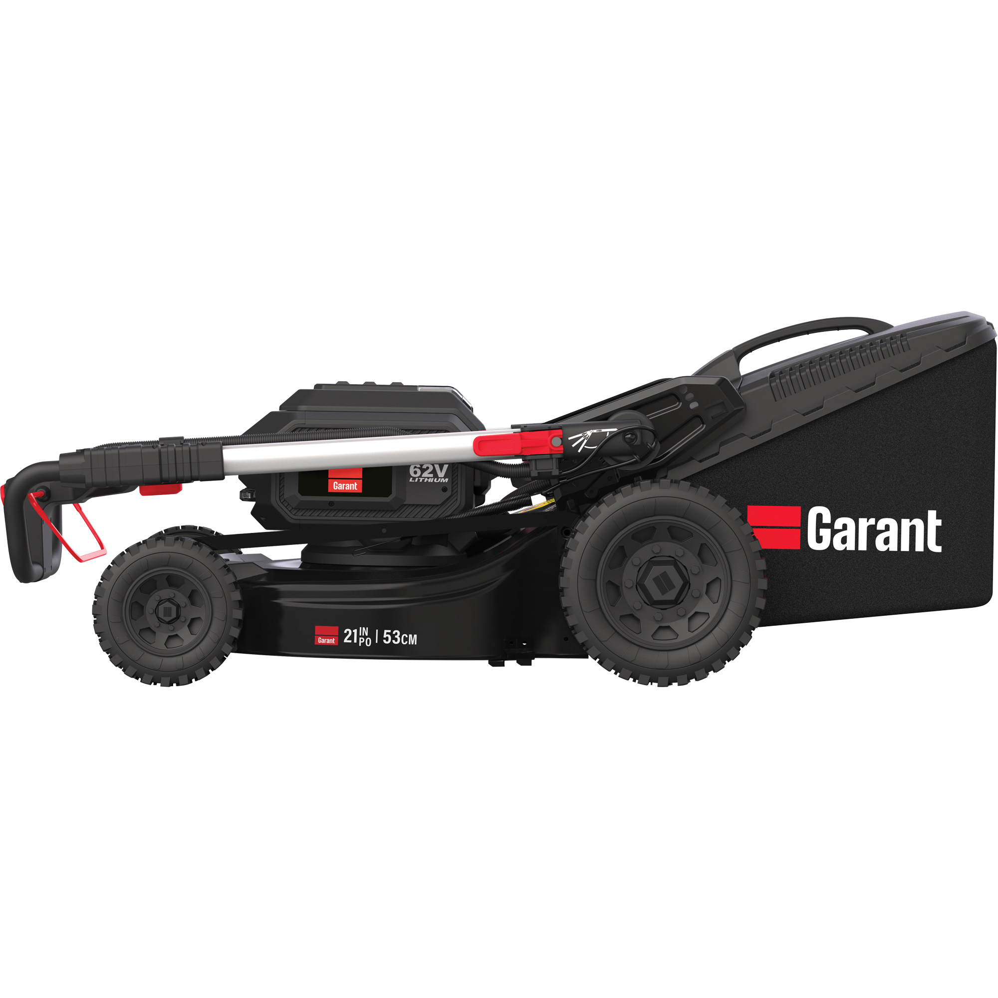 Ensemble tondeuse à gazon électrique de première qualité de 21", Poussée automatique, À pile, Largeur de coupe 20"