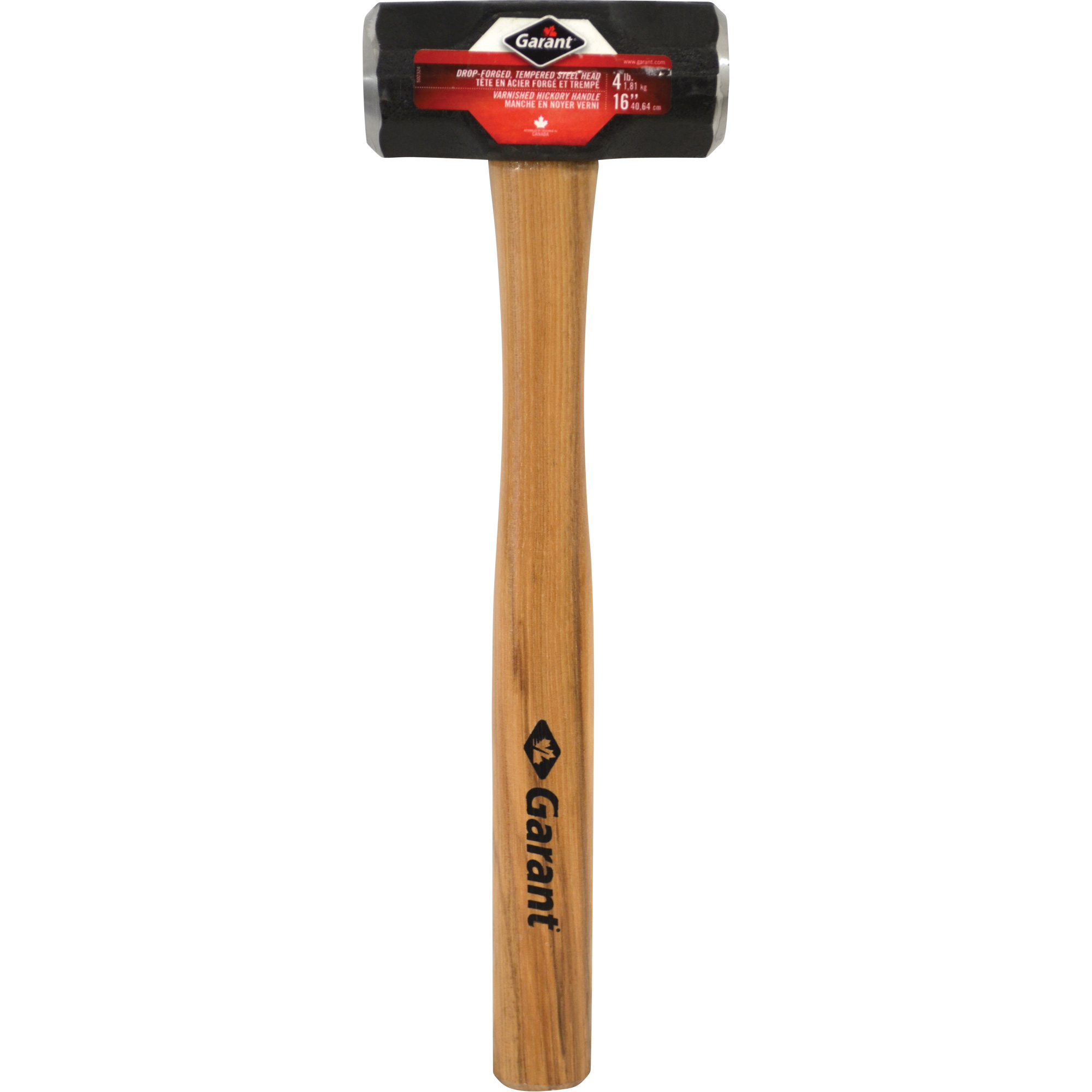 Masse à deux faces, 4 lb, 16" lo, Prise en Bois