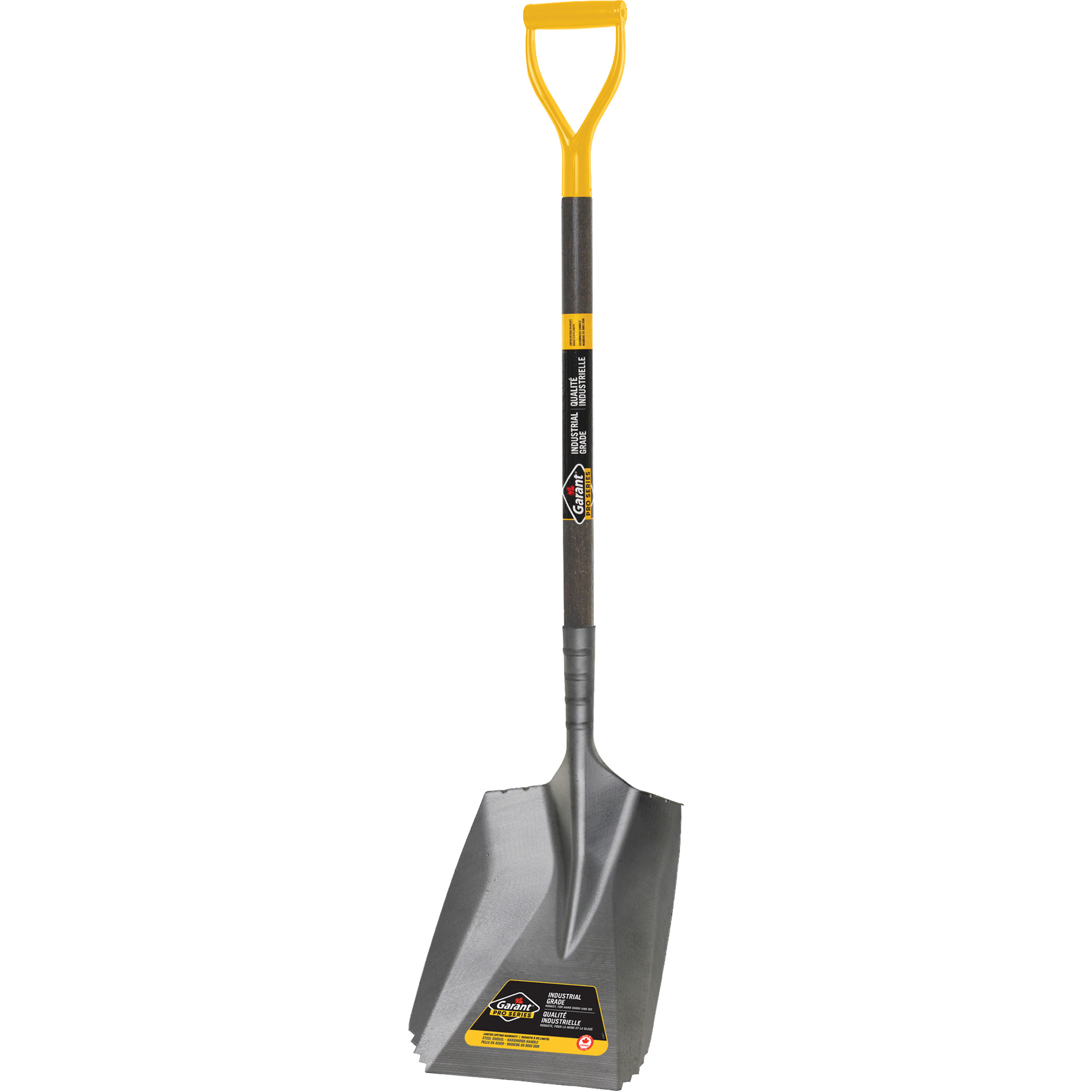 Pelle à neige dentée, Lame Acier durci, Largueur 11-7/10", Manche Prise en D