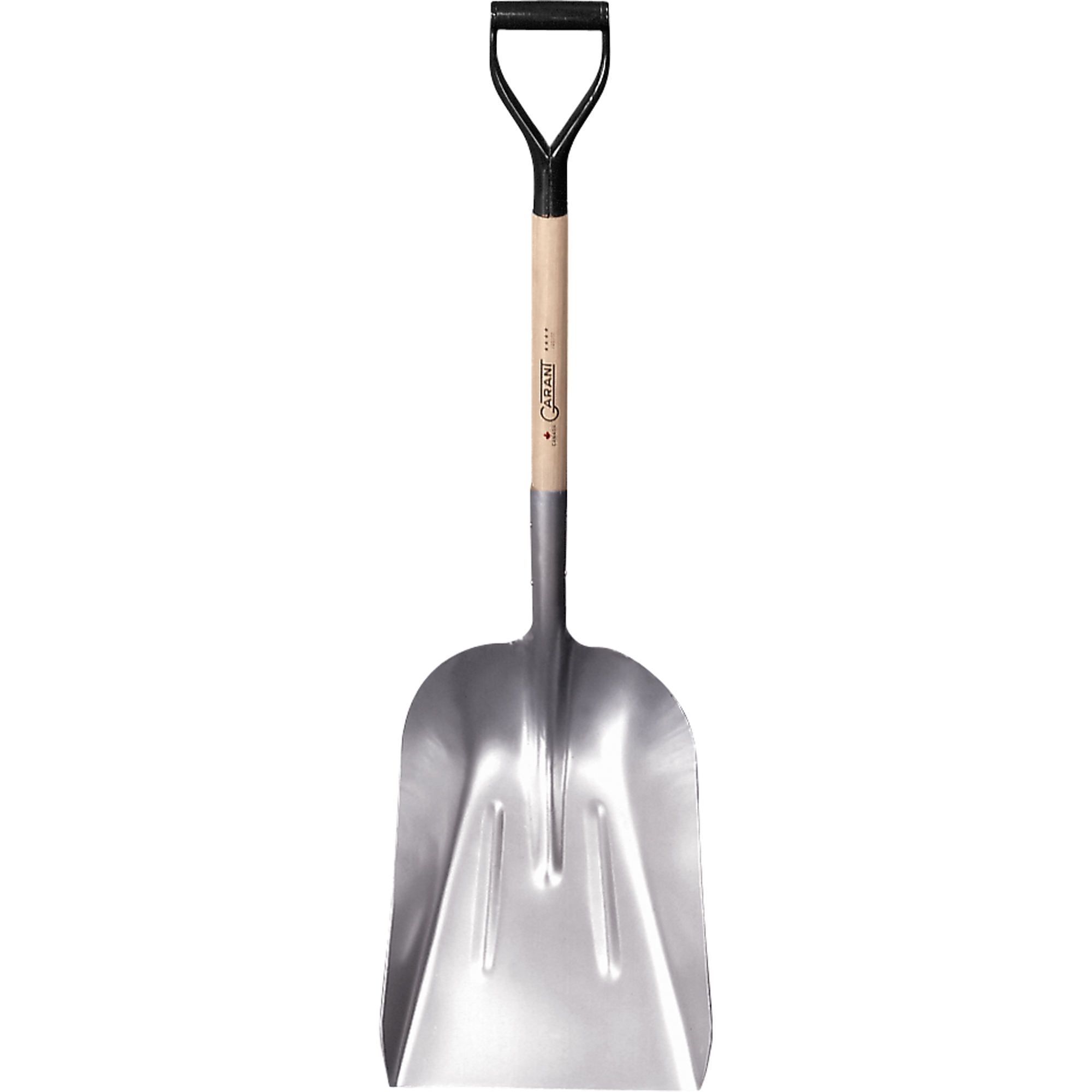 Pelle robuste à grain et charbon, Bois, Lame Aluminium, Manche Prise en D, 27-3/4" Longueur