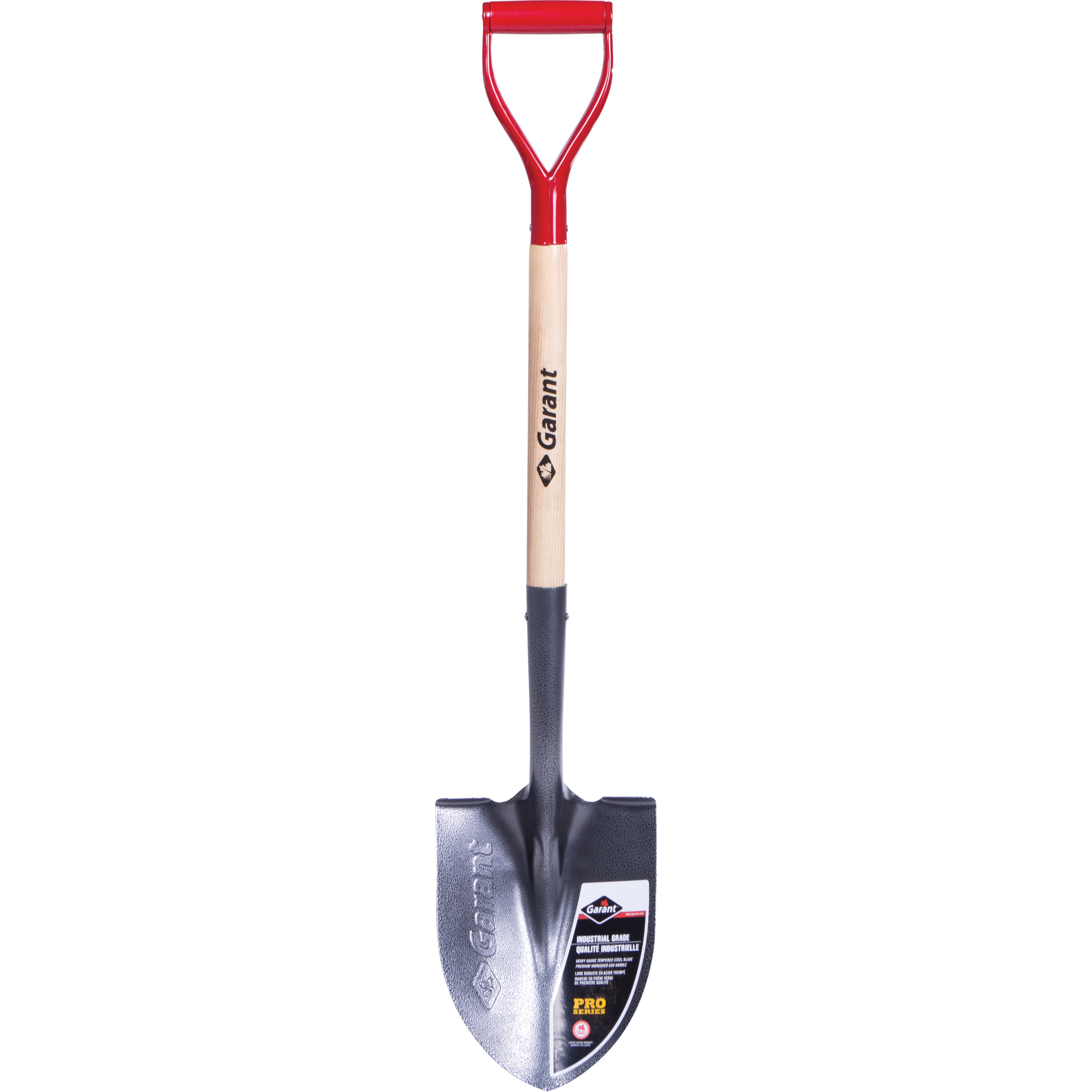 Pelle ronde ProMC, Lame Acier durci, Bois, Manche Prise en D