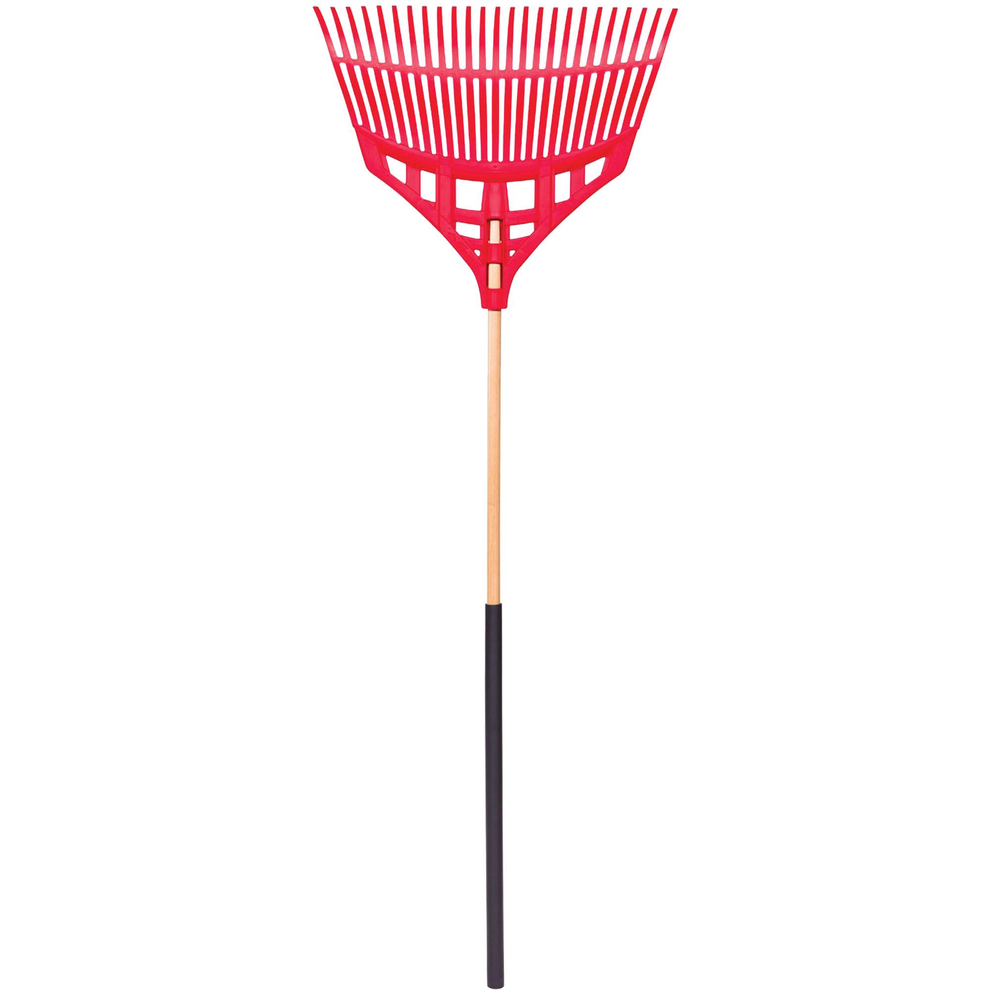 Râteau à feuilles, Lame 24", Manche Bois, Lame Plastique