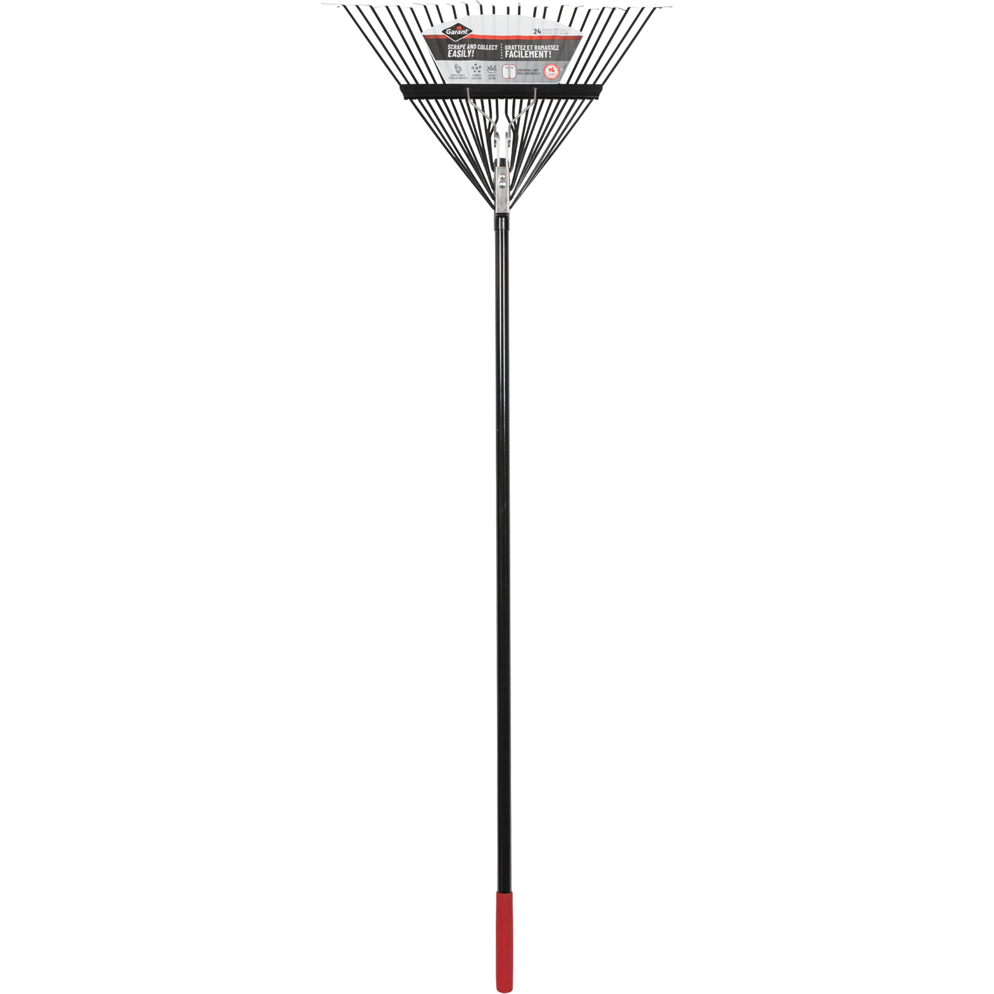 Râteau ExcavatorMC, Lame 24", 24 dents, Manche Fibre de verre, Lame Acier