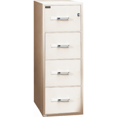 Classeurs à l'épreuve du feu, Acier, 4 tiroirs, 19-3/4" la x 31" p x 54" h, Beige