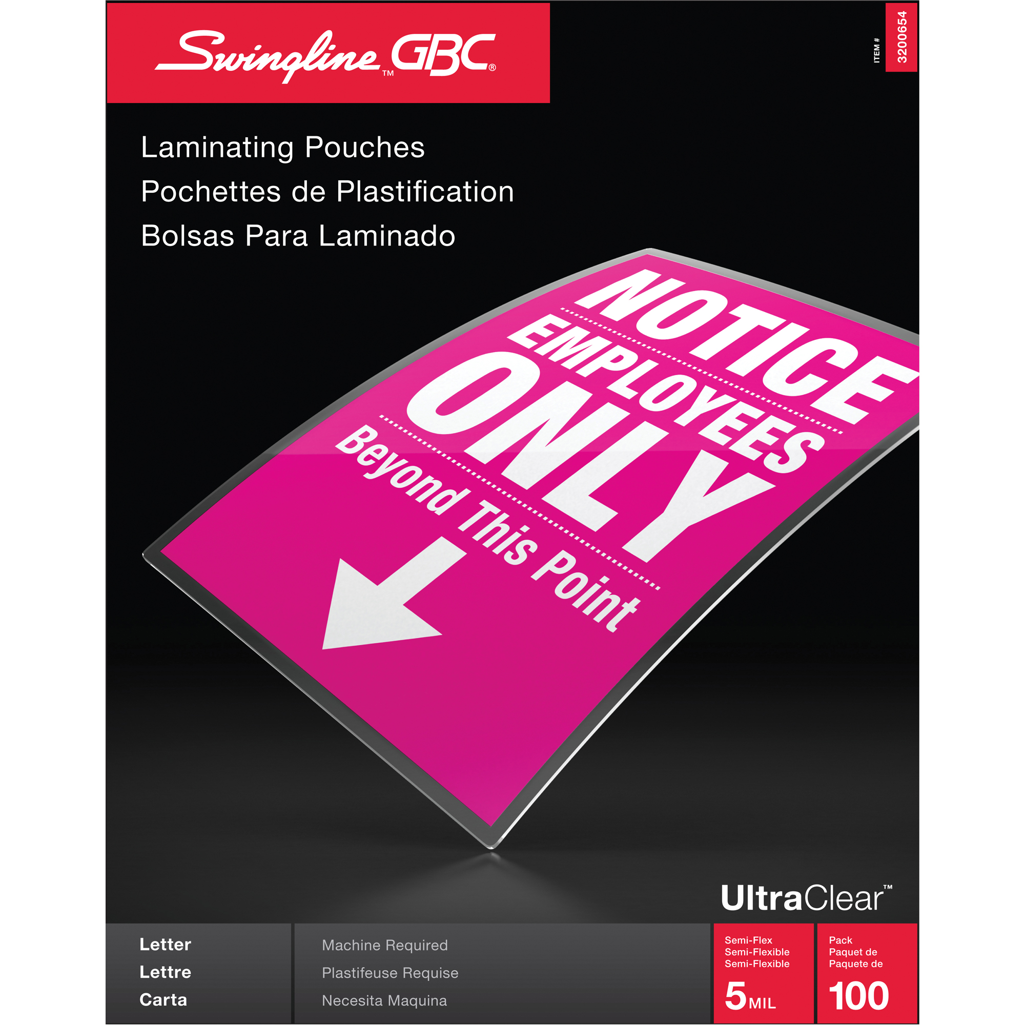 Pochettes laminées pour lettres SwinglineMD UltraClearMC