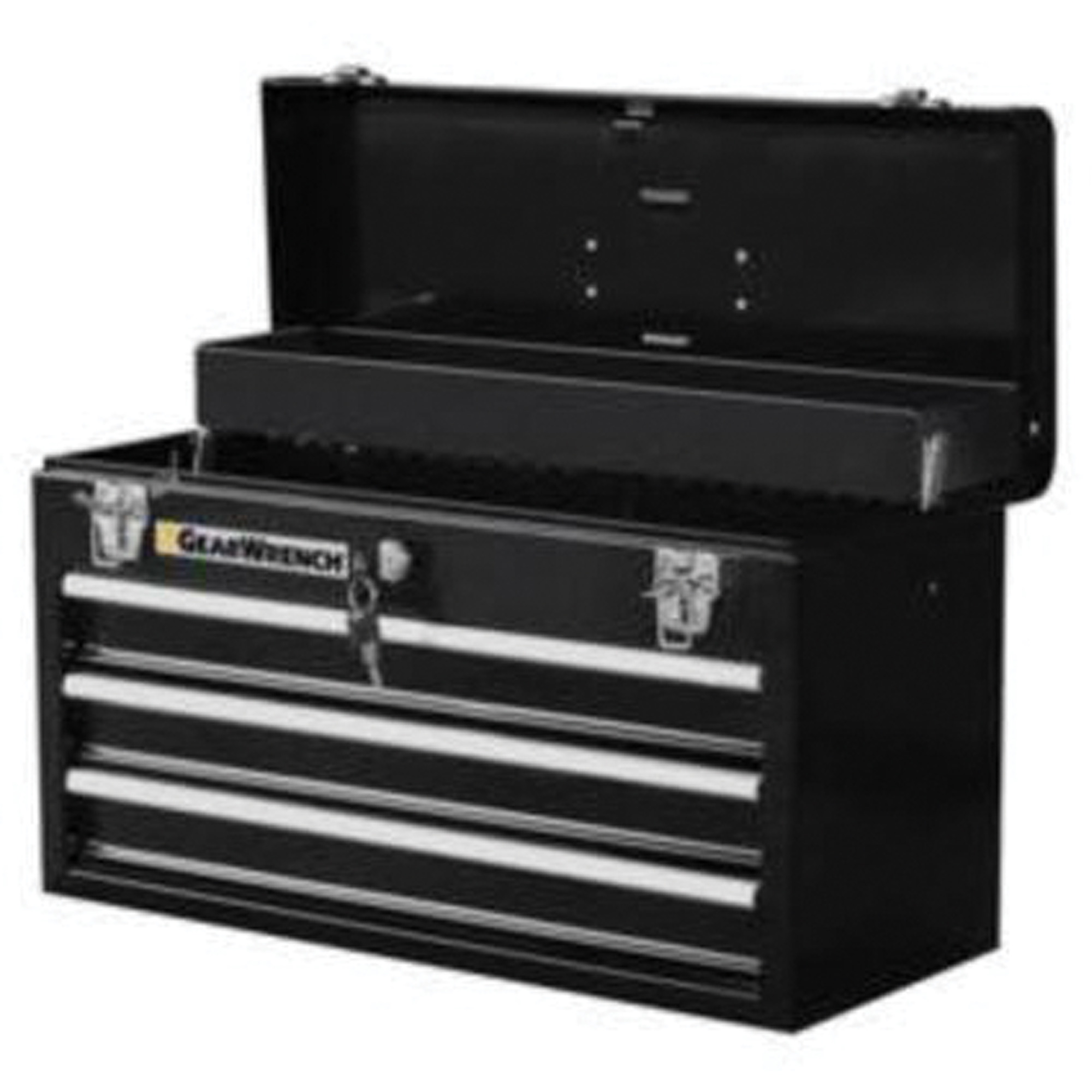 Boîte à outils portative, 20" la, 3 tiroirs, Noir