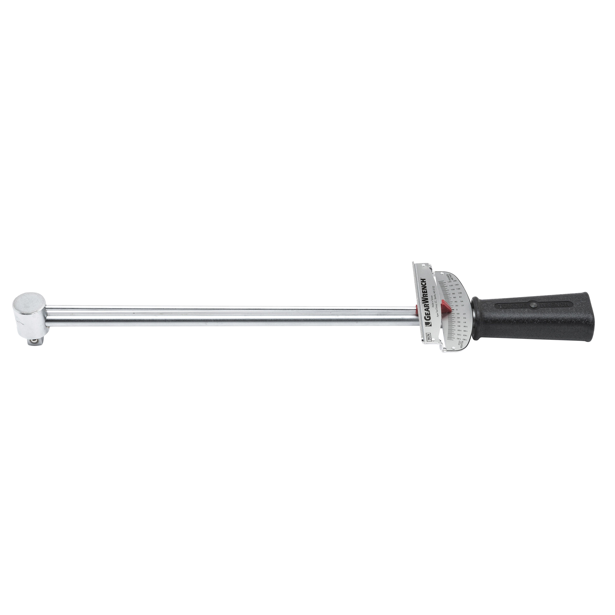 Clé dynamométrique à lecture directe, À cliquer, Entraînement 1/2" carré, 0 - 150 lb-pi