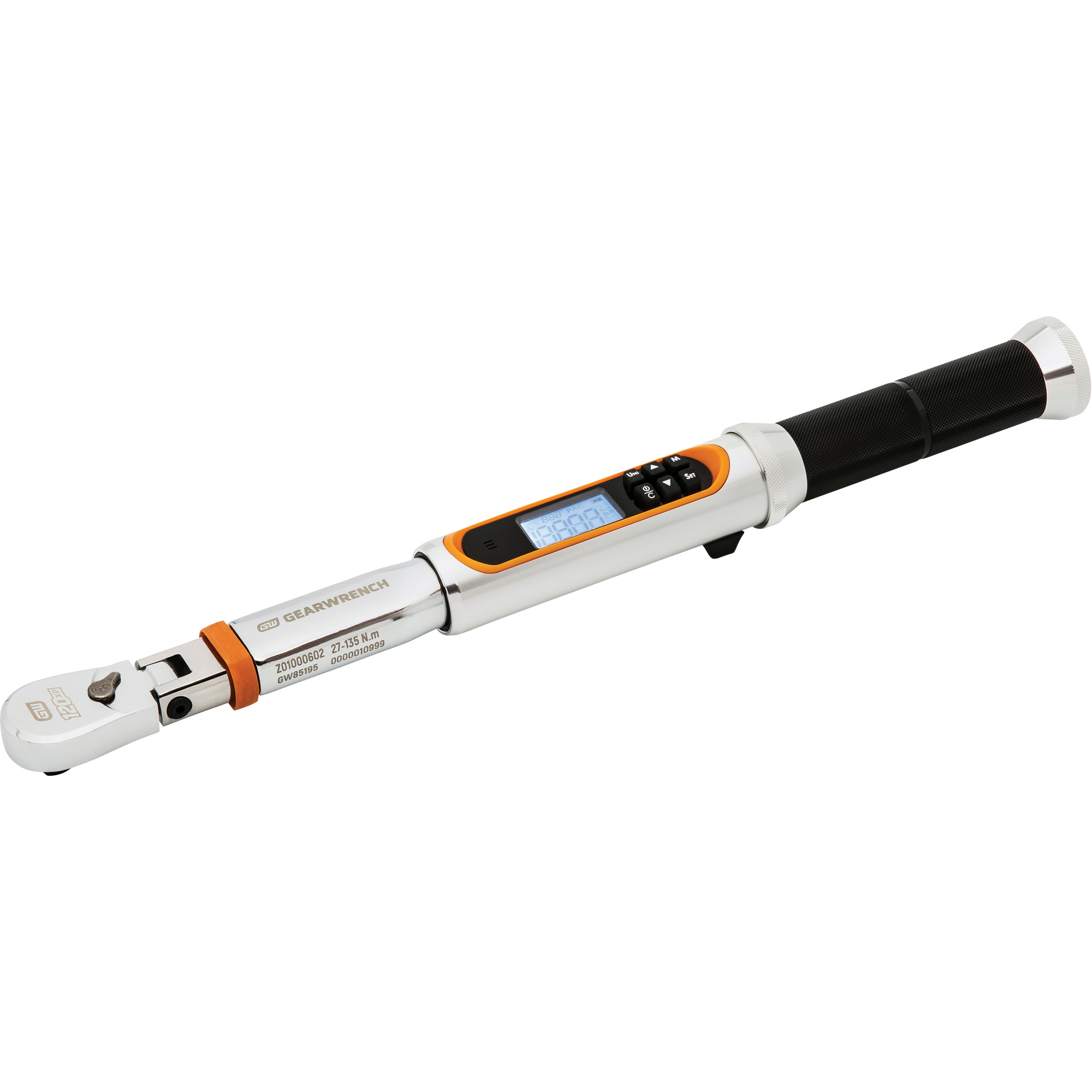 Clé dynamométrique à tête flexible 120XPMC avec angle, Électronique, Entraînement 3/8" carré, 120 - 1200 lb-pi