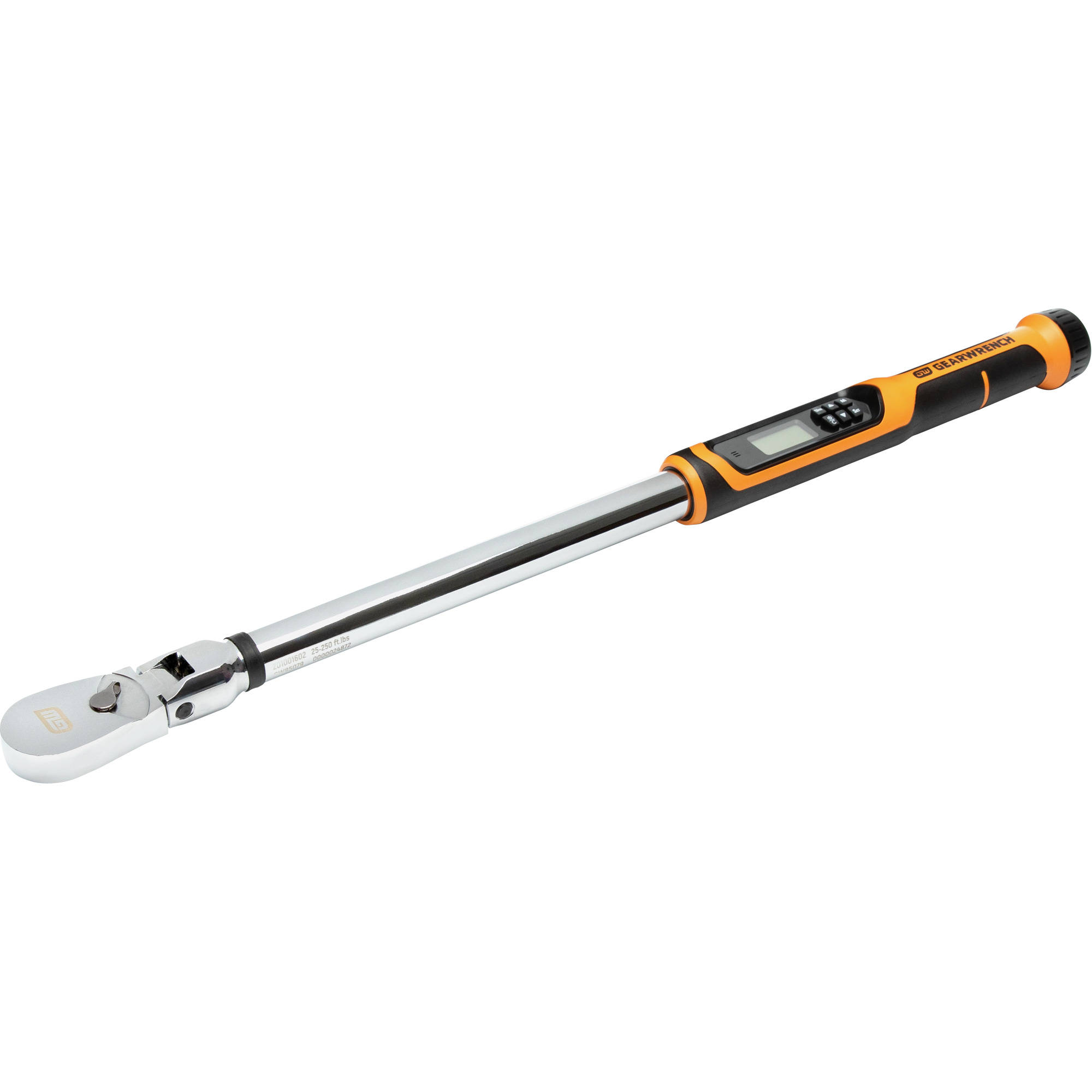 Clé dynamométrique à tête flexible avec angle, Électronique, Entraînement 1" carré, 25 - 250 lb-pi/301 - 3010 lb-po