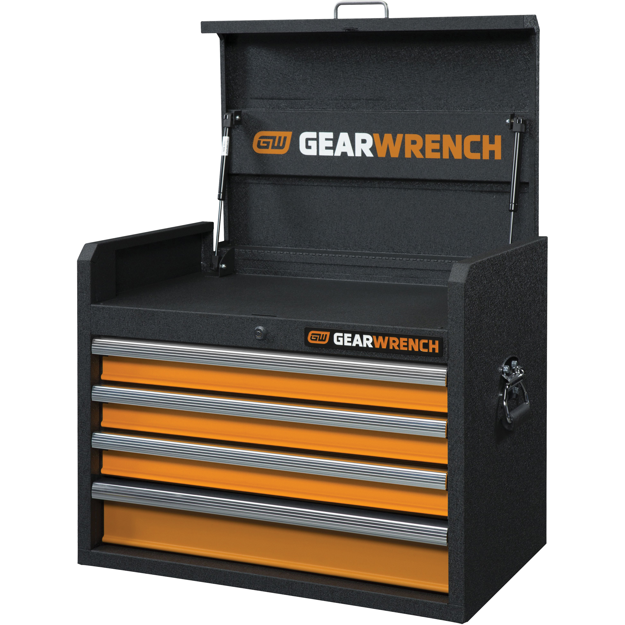 Coffre à outils de série GSX, 26" la, 4 tiroirs, Noir/Orange