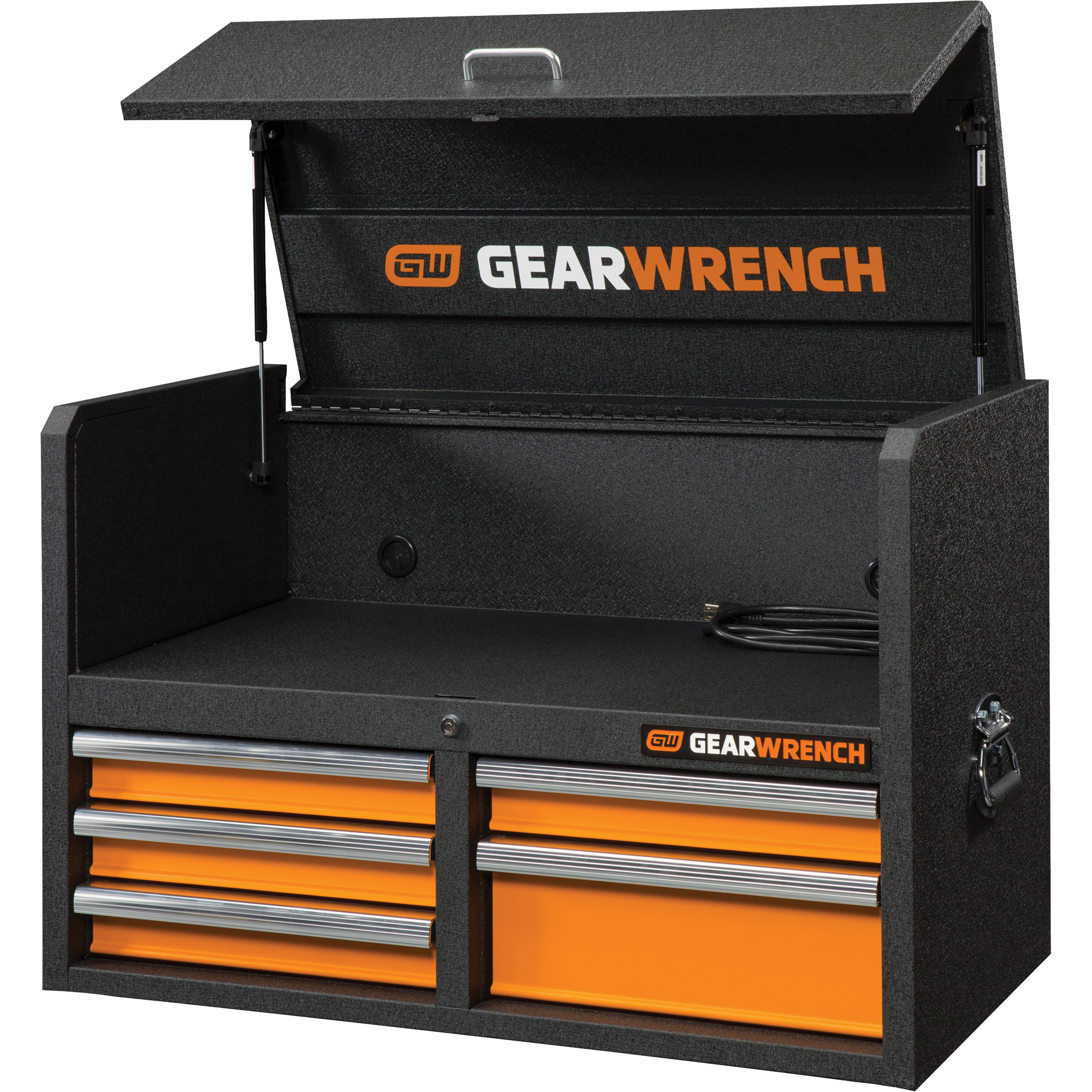 Coffre à outils de série GSX, 36" la, 5 tiroirs, Noir/Orange