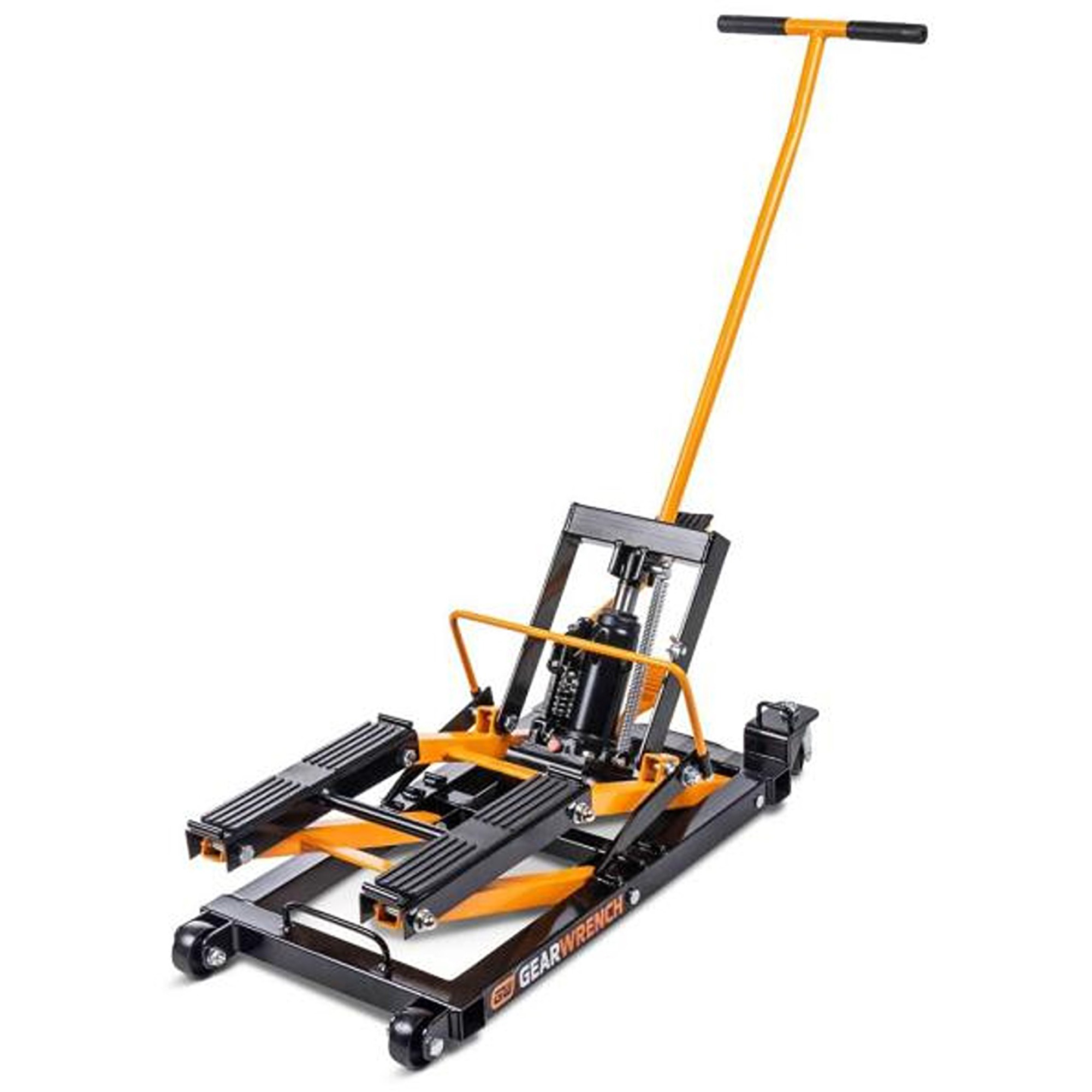 Cric pour VTT et motos, 0,75 tonnes Capacité, 4-2/3" Abaissée, 14-1/2" Élevée, Hydraulique à main
